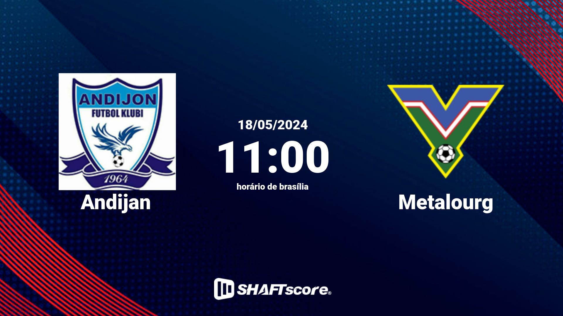 Estatísticas do jogo Andijan vs Metalourg 18.05 11:00