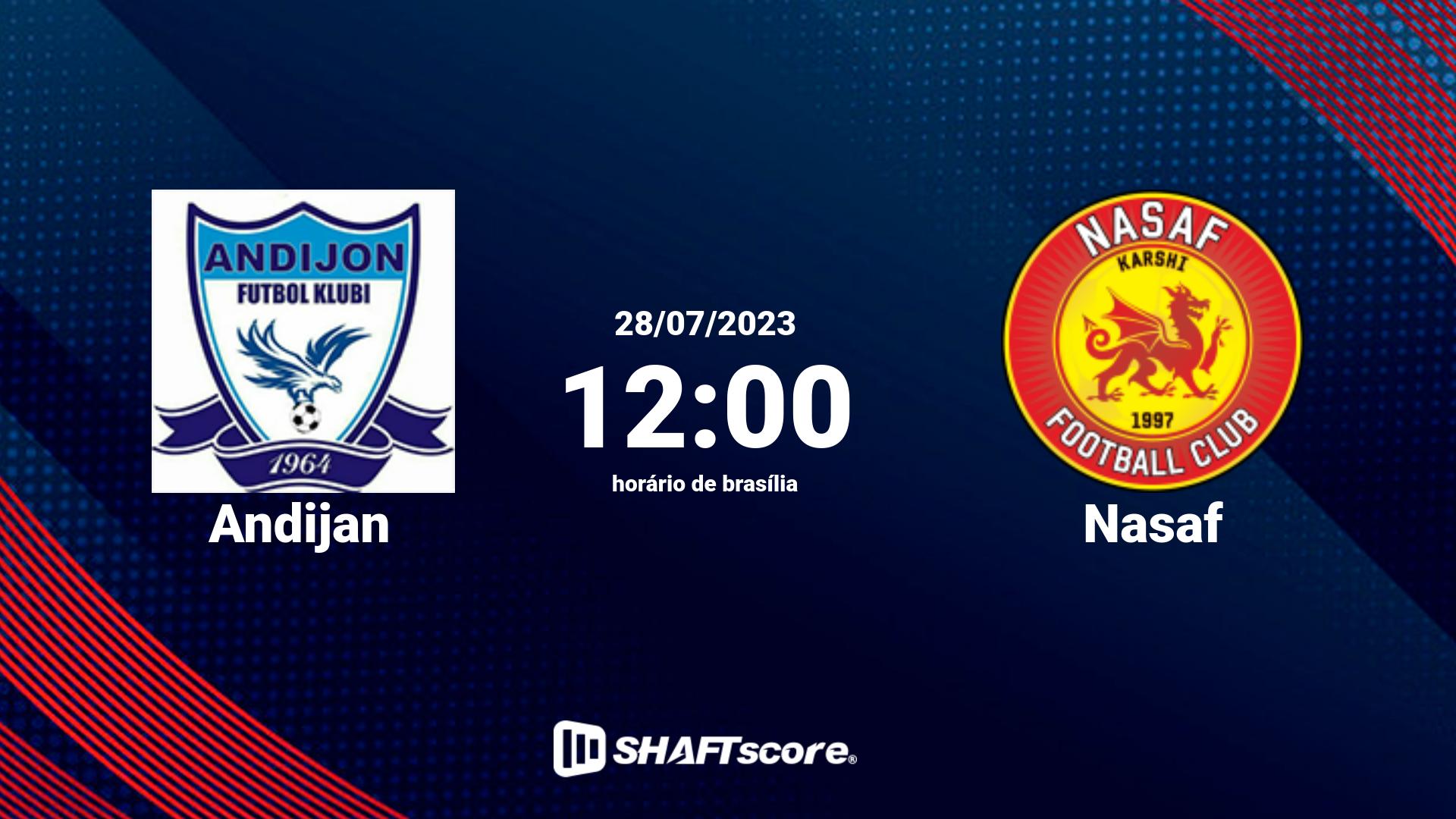 Estatísticas do jogo Andijan vs Nasaf 28.07 12:00