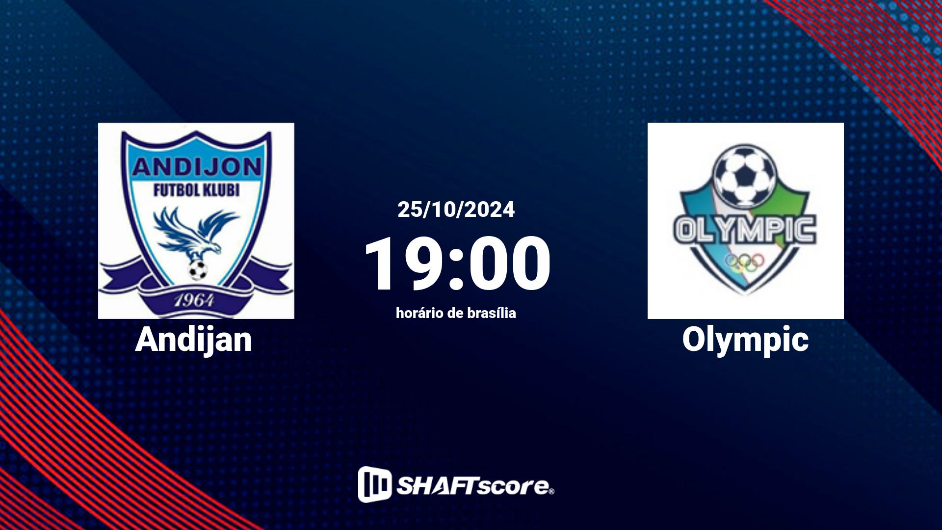 Estatísticas do jogo Andijan vs Olympic 25.10 19:00