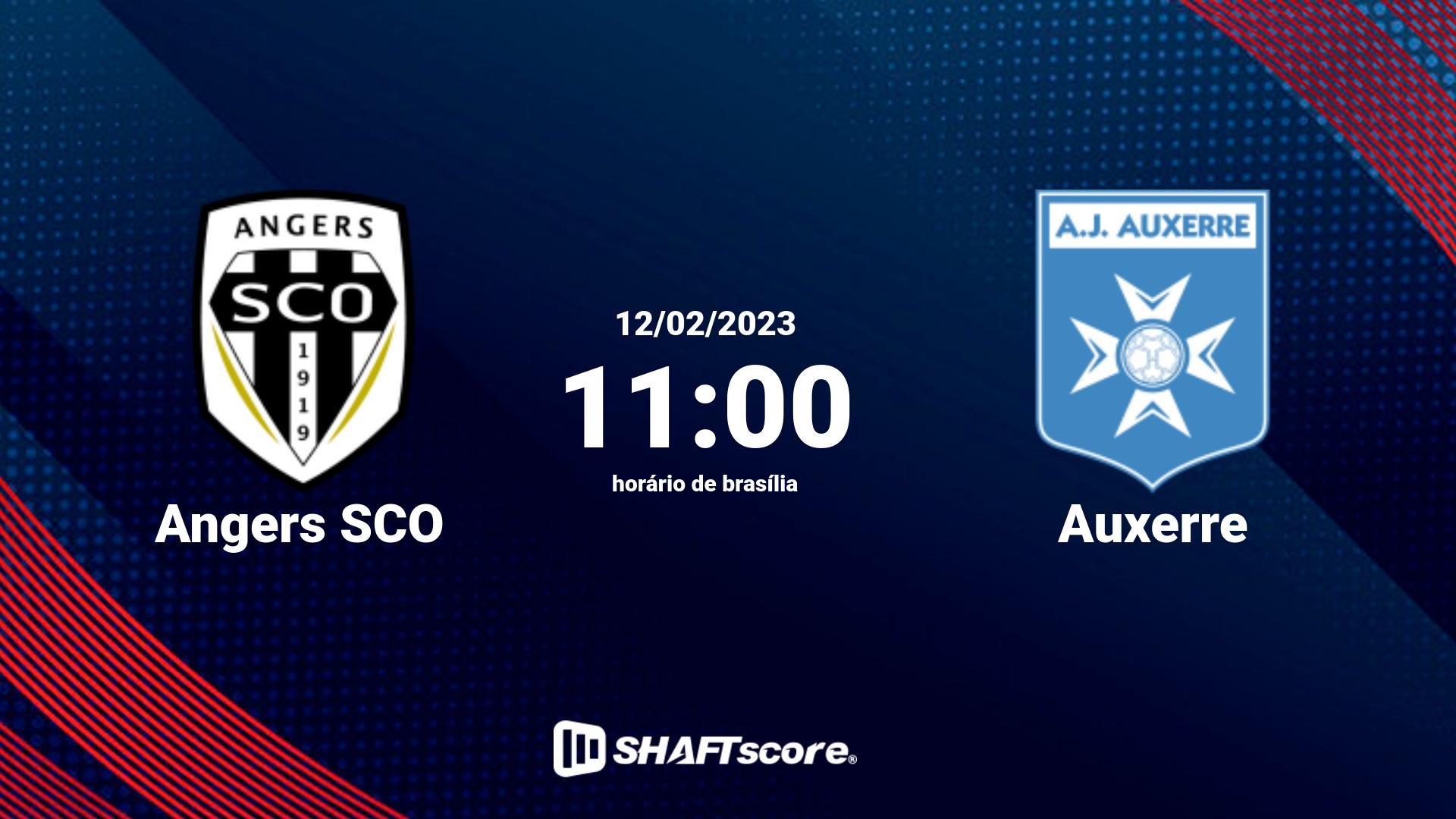 Estatísticas do jogo Angers SCO vs Auxerre 12.02 11:00