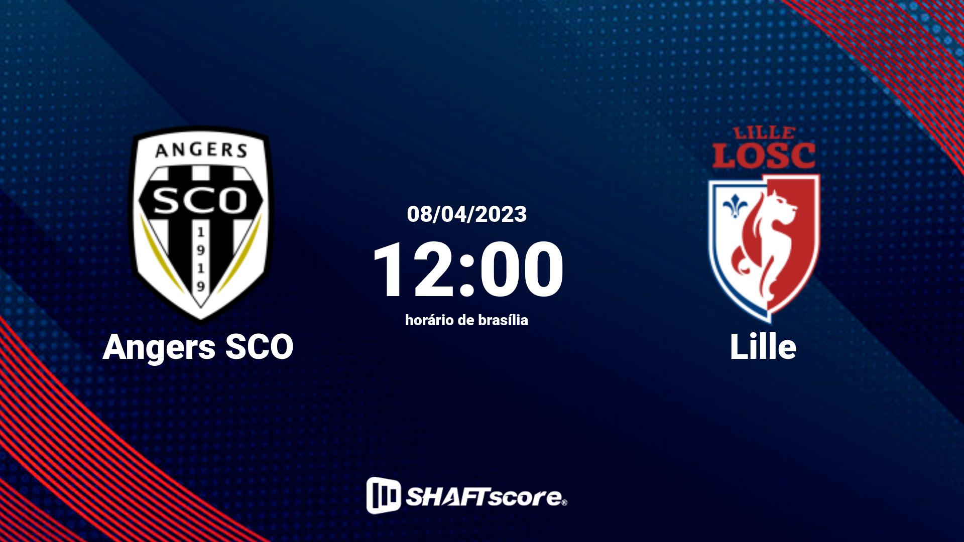 Estatísticas do jogo Angers SCO vs Lille 08.04 12:00