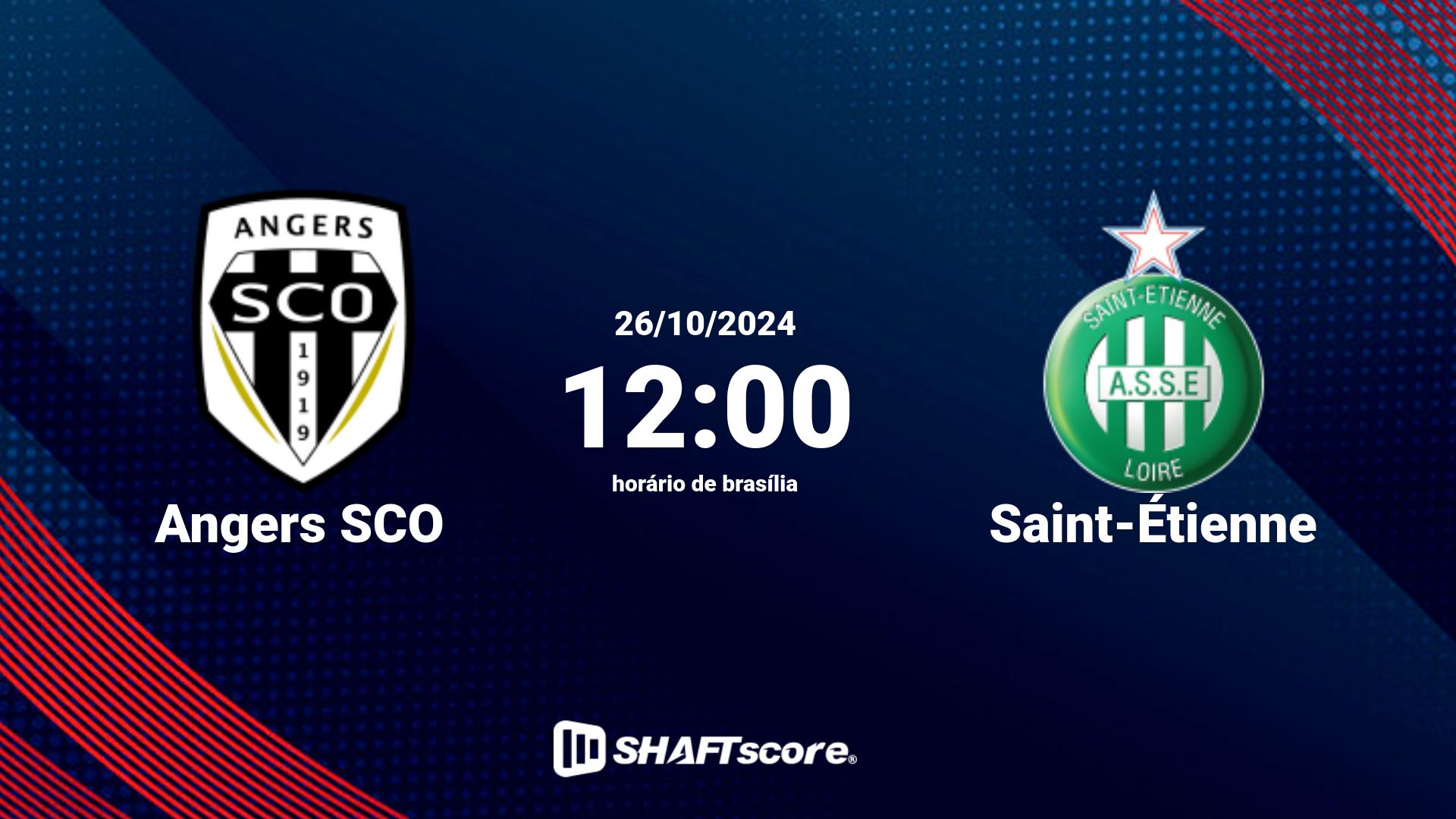 Estatísticas do jogo Angers SCO vs Saint-Étienne 26.10 12:00