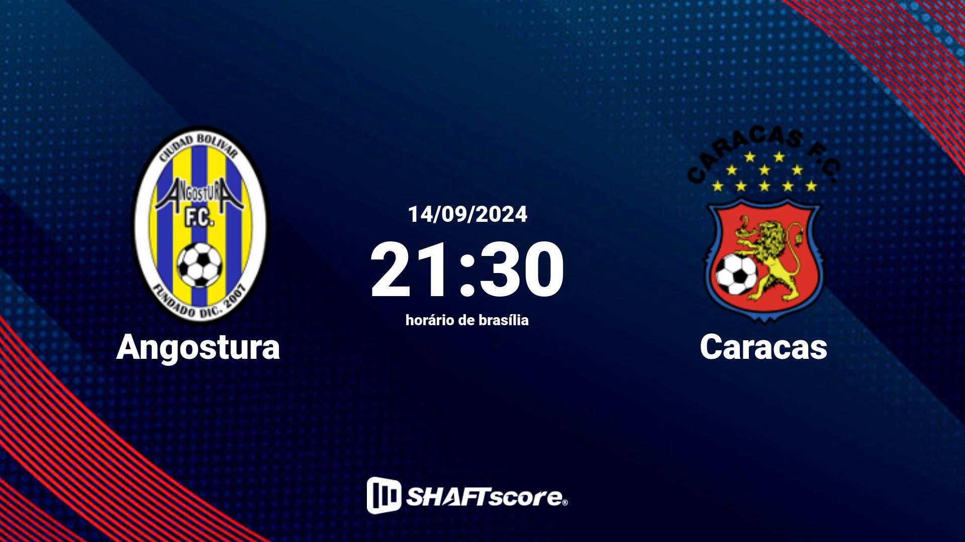 Estatísticas do jogo Angostura vs Caracas 14.09 21:30