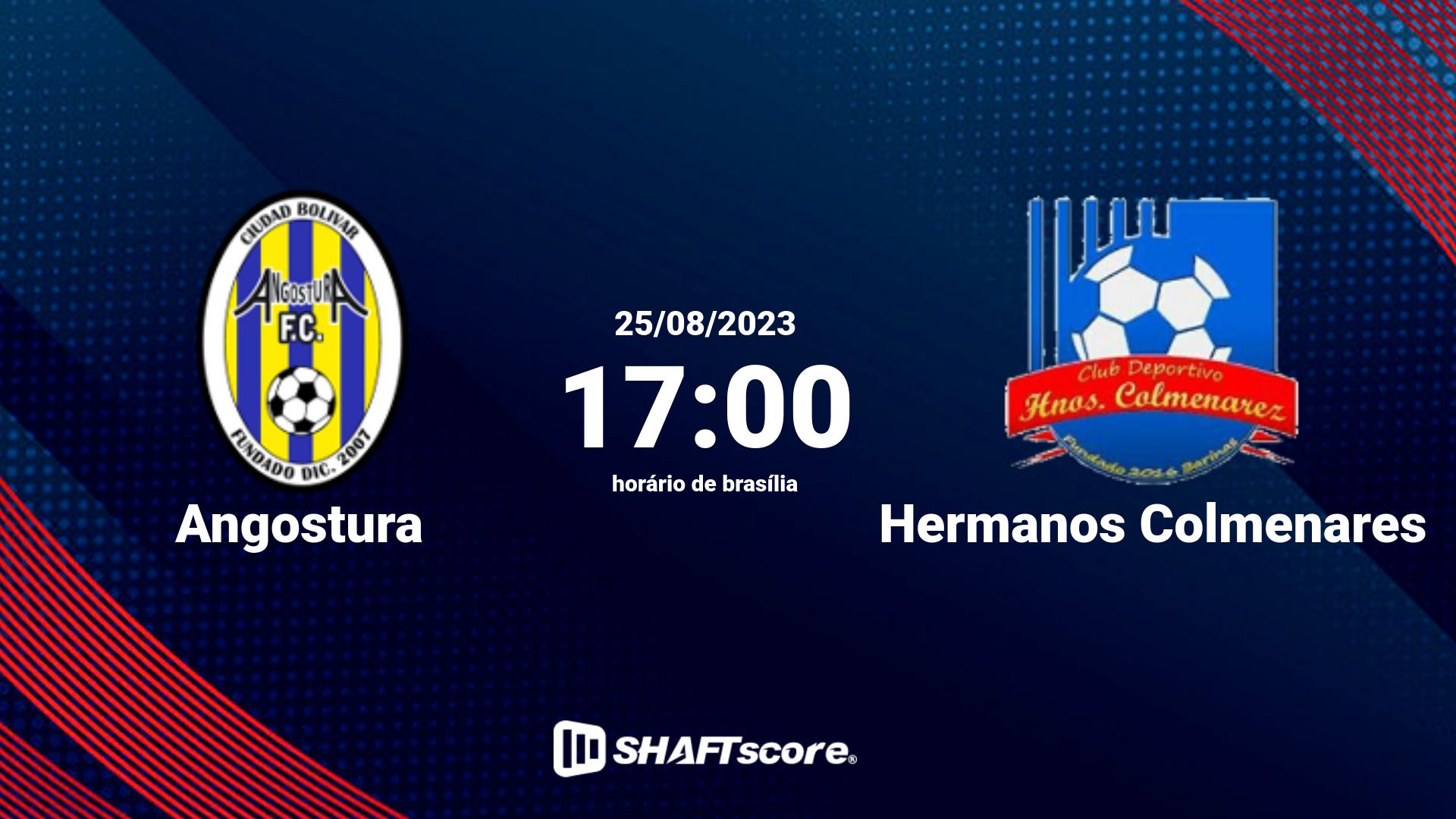 Estatísticas do jogo Angostura vs Hermanos Colmenares 25.08 17:00