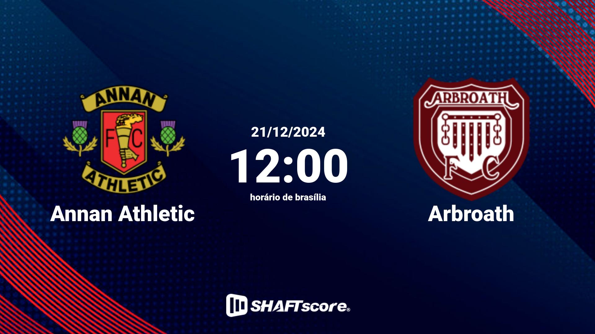 Estatísticas do jogo Annan Athletic vs Arbroath 21.12 12:00