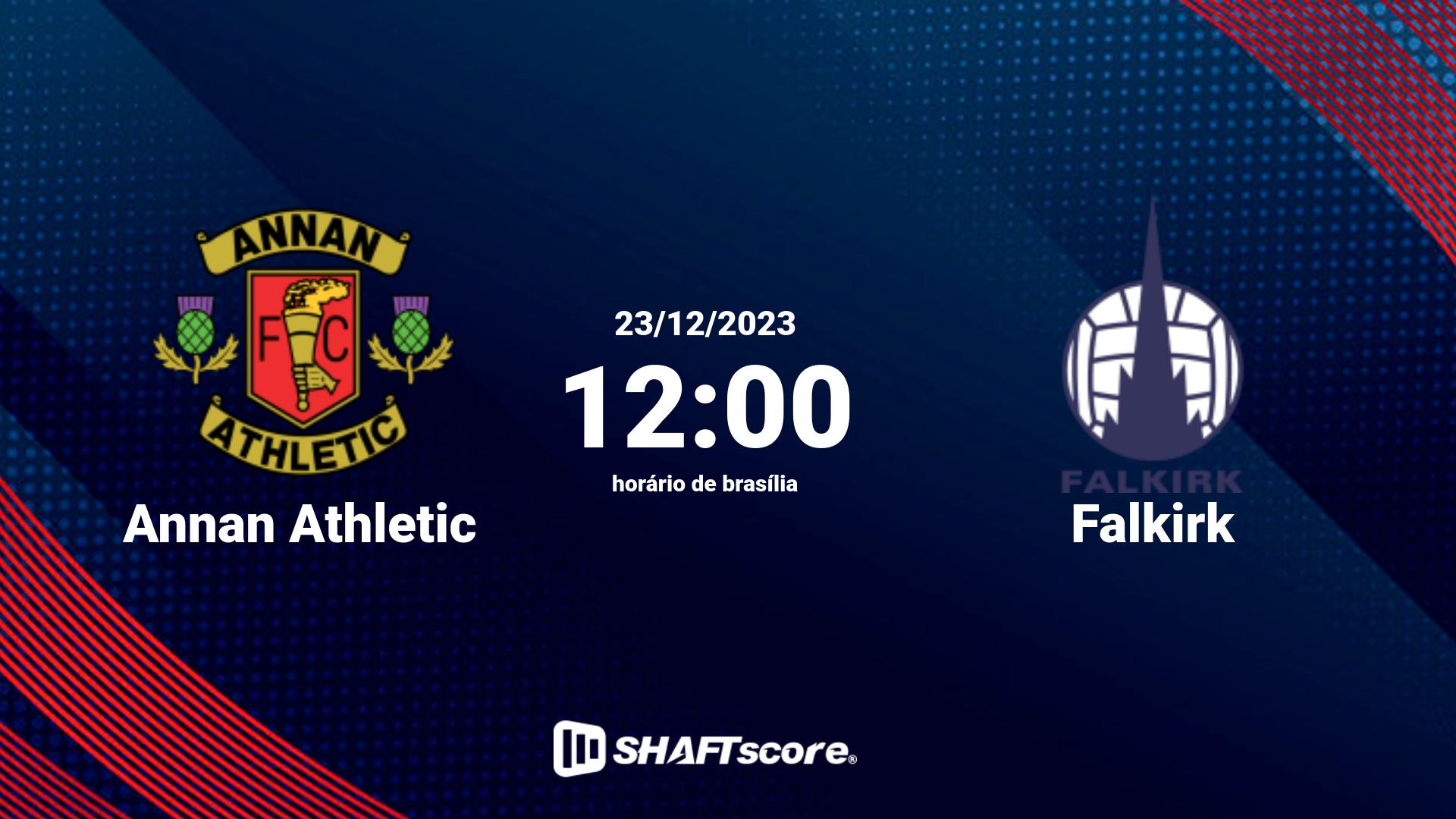Estatísticas do jogo Annan Athletic vs Falkirk 23.12 12:00