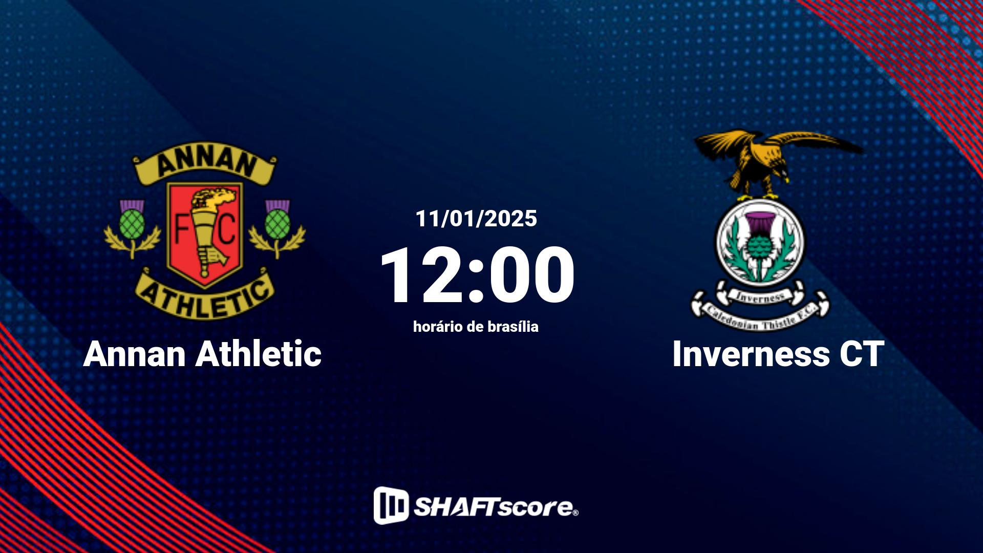 Estatísticas do jogo Annan Athletic vs Inverness CT 11.01 12:00