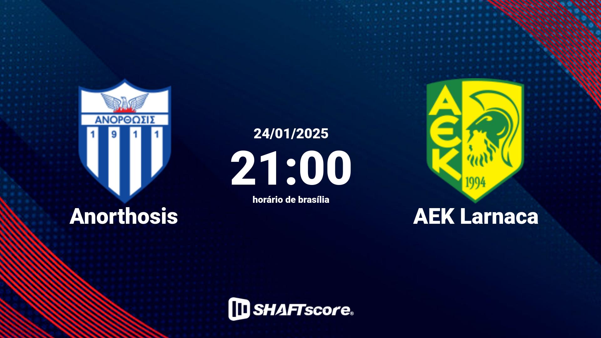 Estatísticas do jogo Anorthosis vs AEK Larnaca 24.01 21:00