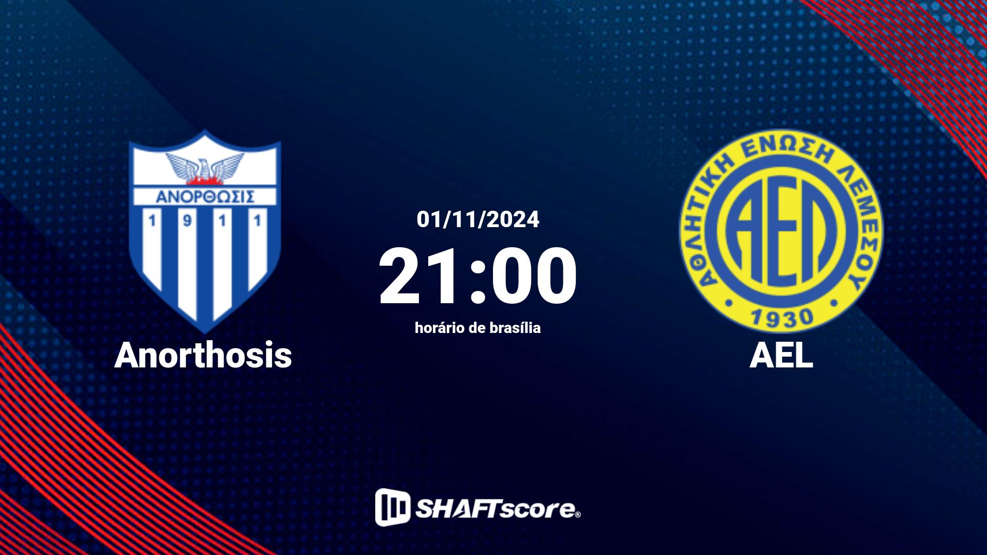 Estatísticas do jogo Anorthosis vs AEL 04.11 14:00