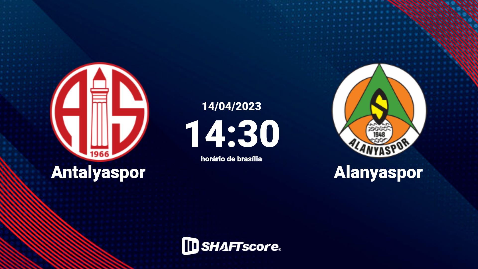 Estatísticas do jogo Antalyaspor vs Alanyaspor 14.04 14:30