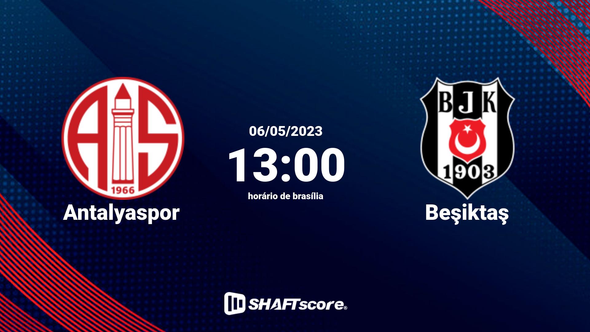 Estatísticas do jogo Antalyaspor vs Beşiktaş 06.05 13:00