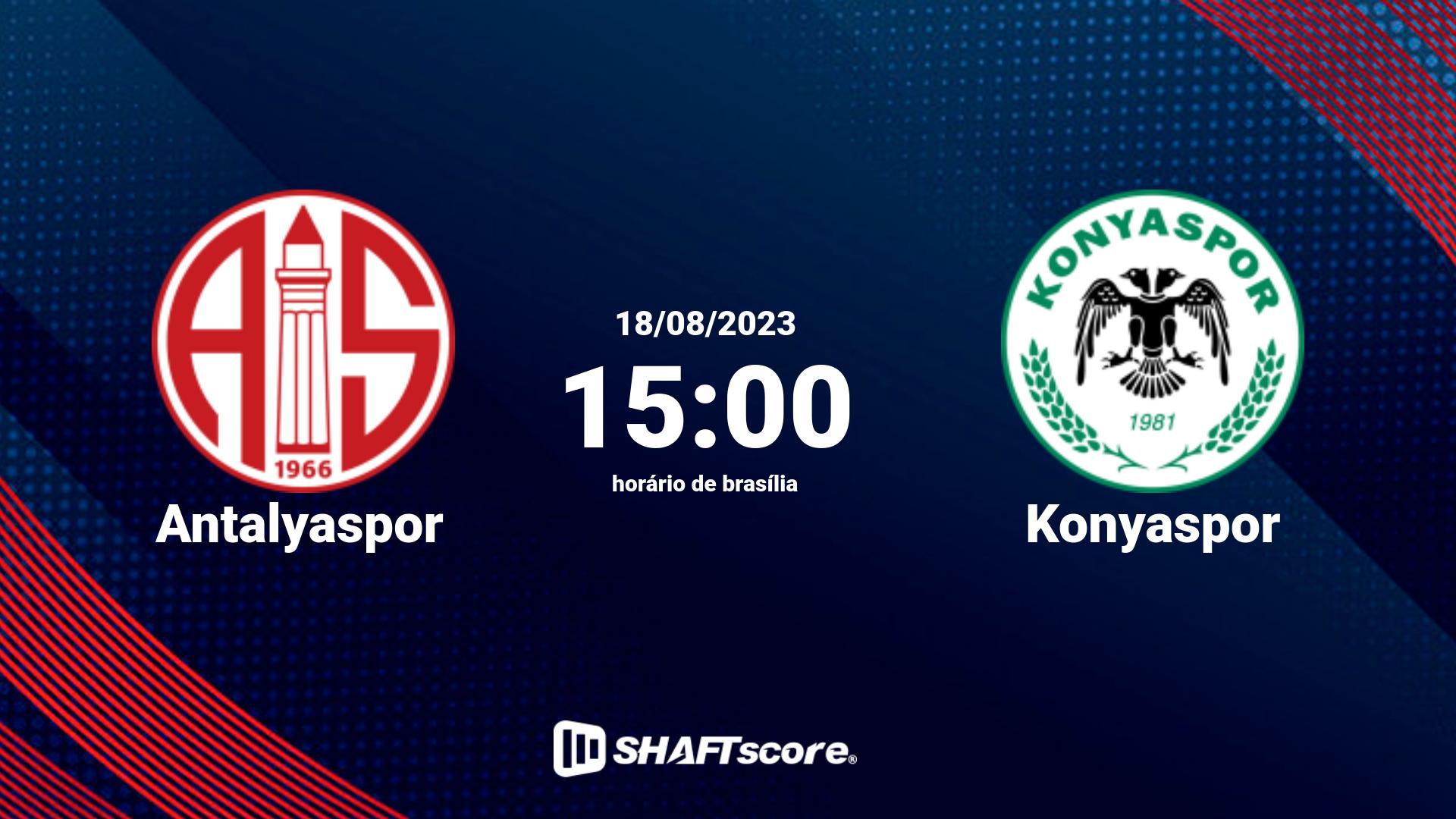 Estatísticas do jogo Antalyaspor vs Konyaspor 18.08 15:00