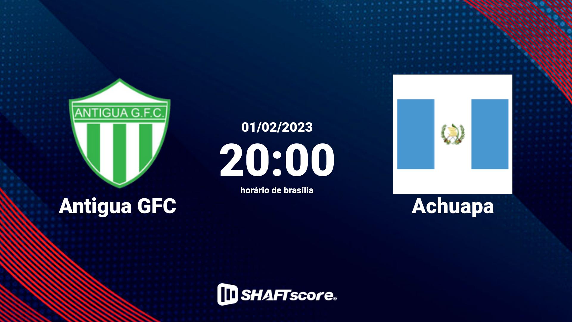 Estatísticas do jogo Antigua GFC vs Achuapa 01.02 20:00