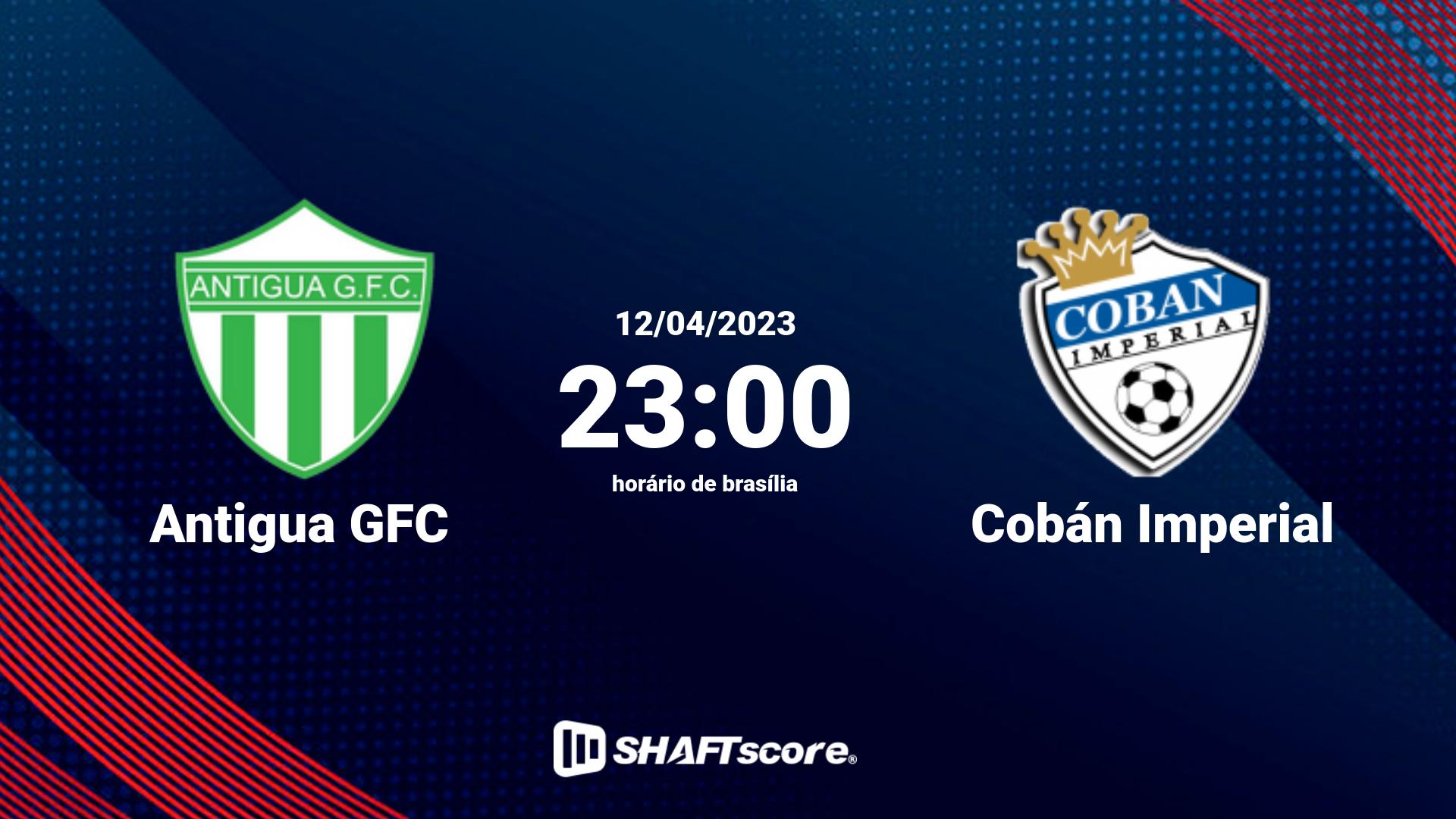 Estatísticas do jogo Antigua GFC vs Cobán Imperial 12.04 23:00