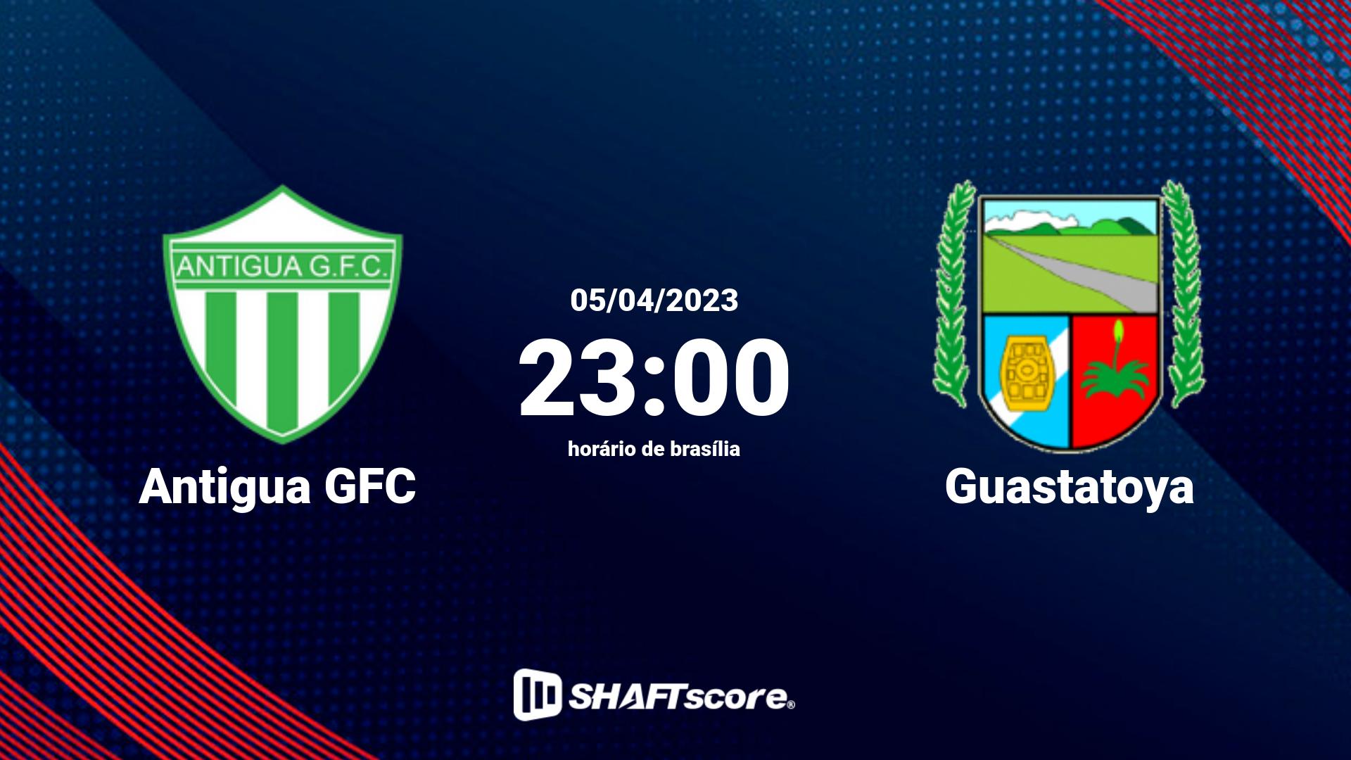 Estatísticas do jogo Antigua GFC vs Guastatoya 05.04 23:00