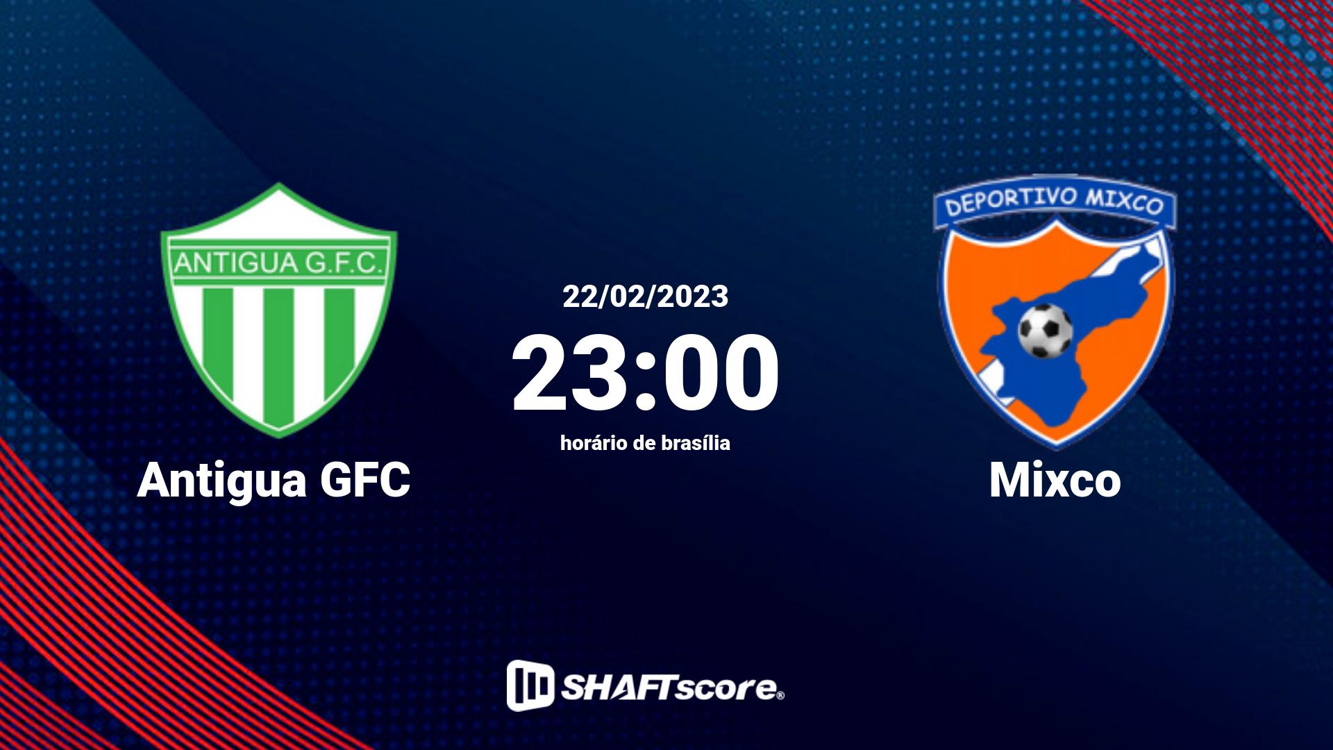 Estatísticas do jogo Antigua GFC vs Mixco 22.02 23:00