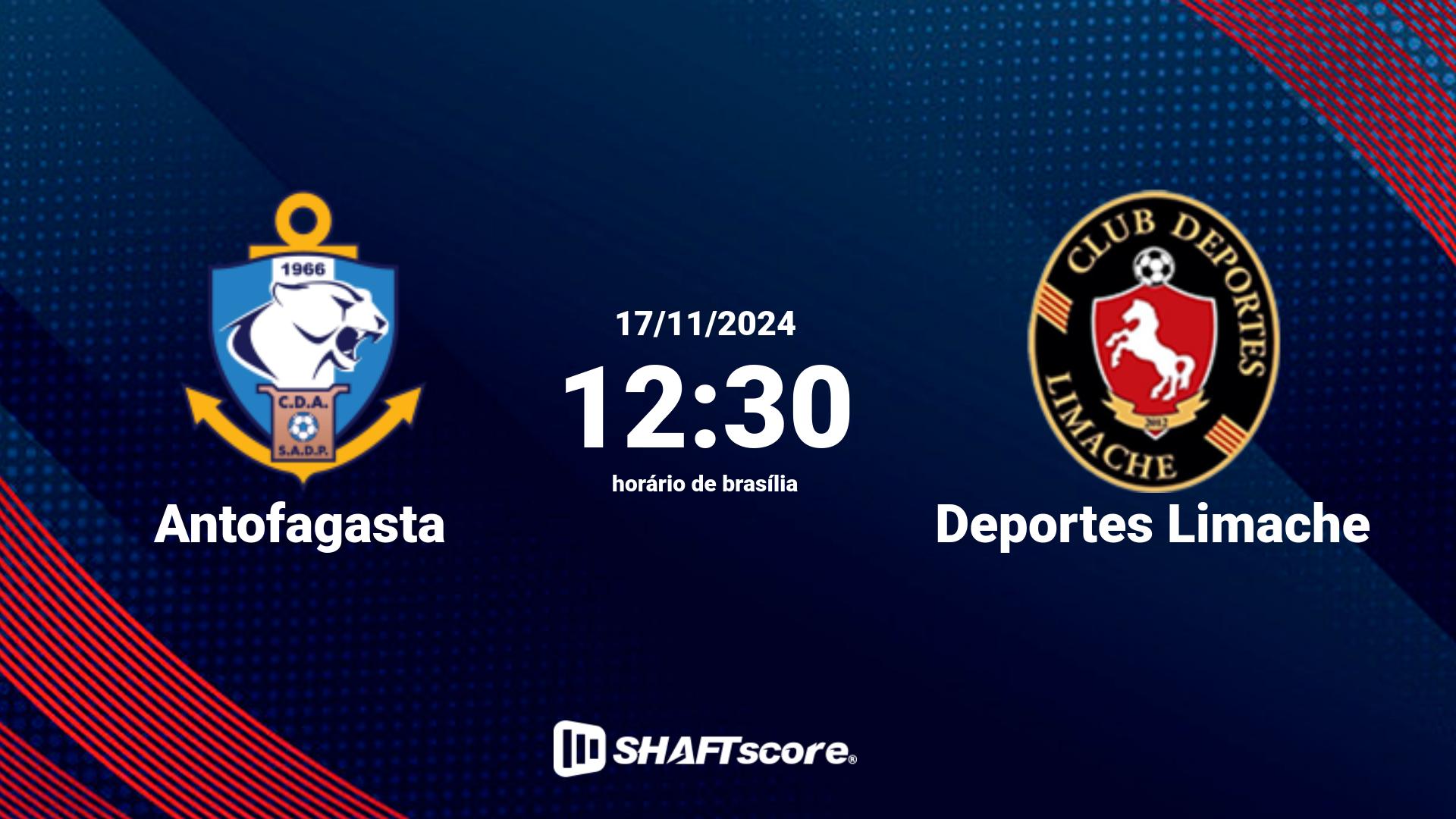 Estatísticas do jogo Antofagasta vs Deportes Limache 17.11 12:30