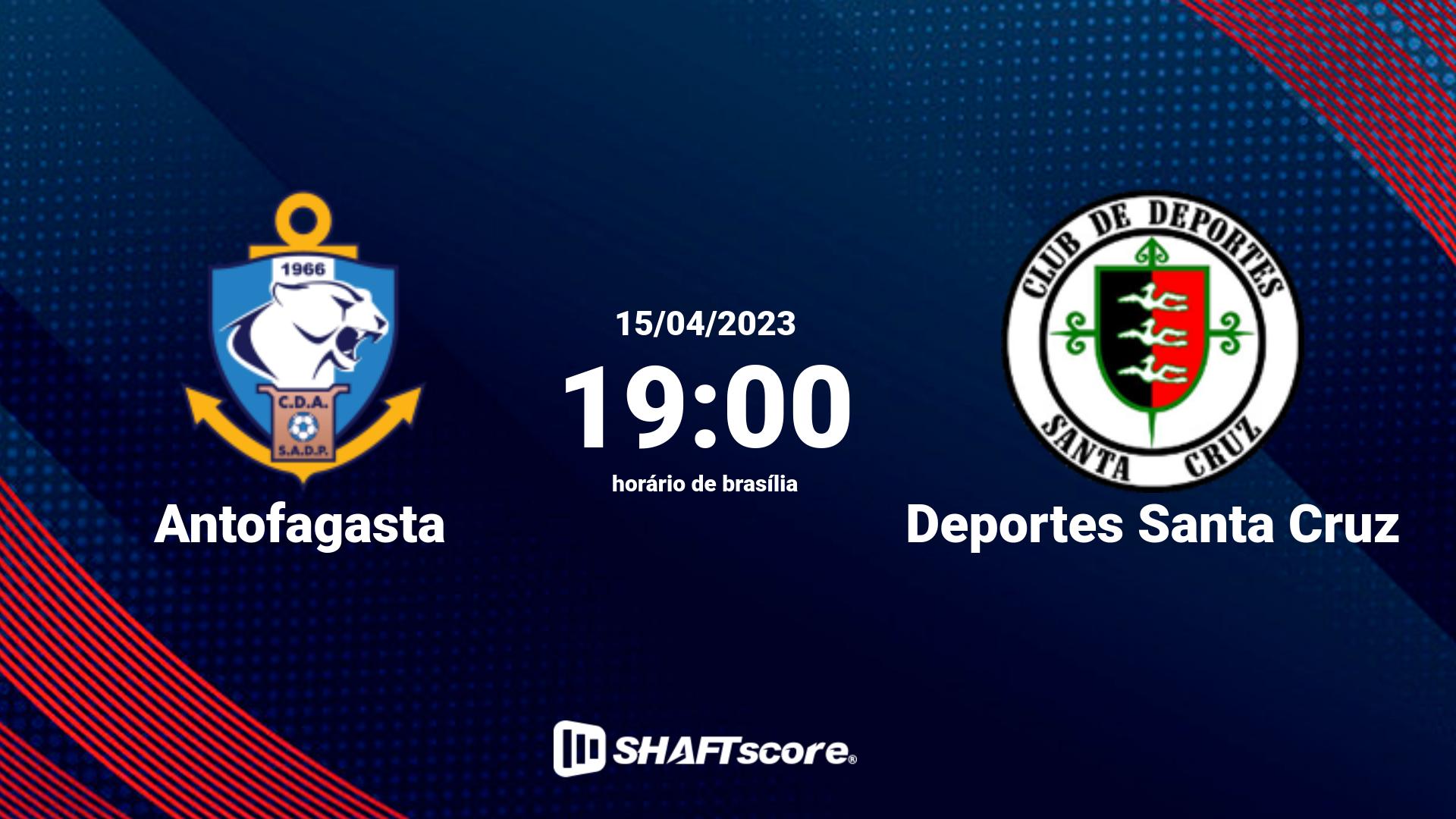 Estatísticas do jogo Antofagasta vs Deportes Santa Cruz 15.04 19:00