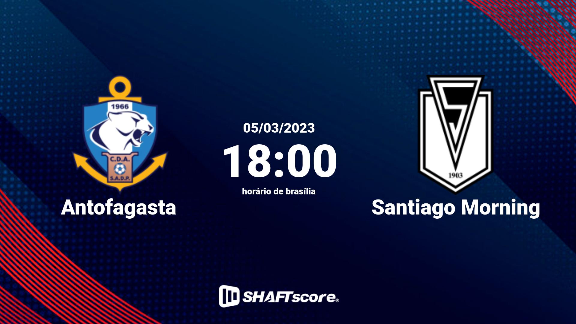 Estatísticas do jogo Antofagasta vs Santiago Morning 05.03 18:00