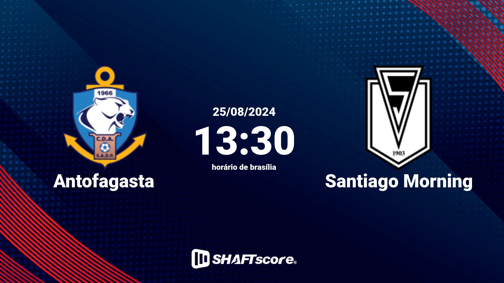 Estatísticas do jogo Antofagasta vs Santiago Morning 25.08 13:30