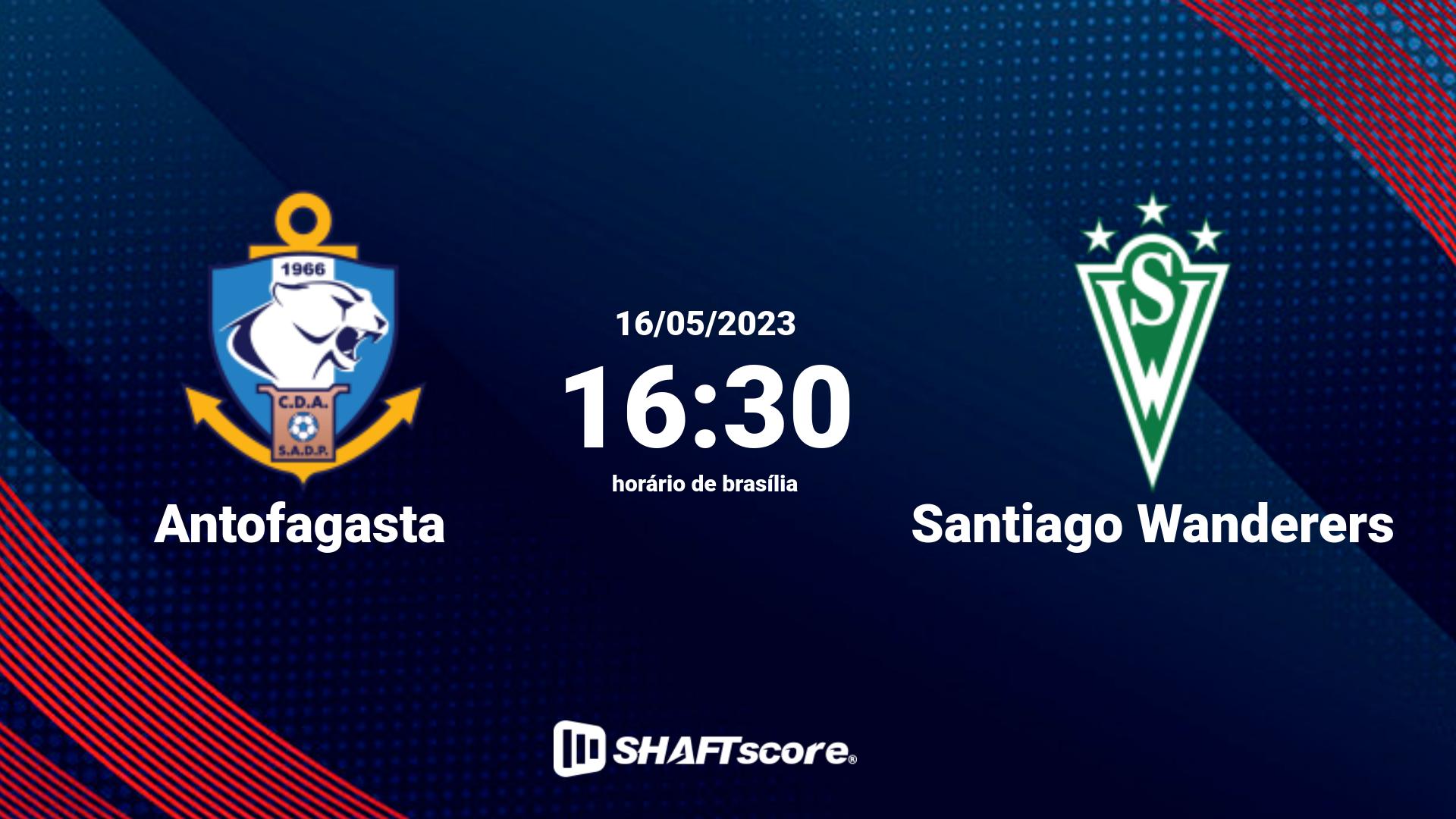 Estatísticas do jogo Antofagasta vs Santiago Wanderers 16.05 16:30