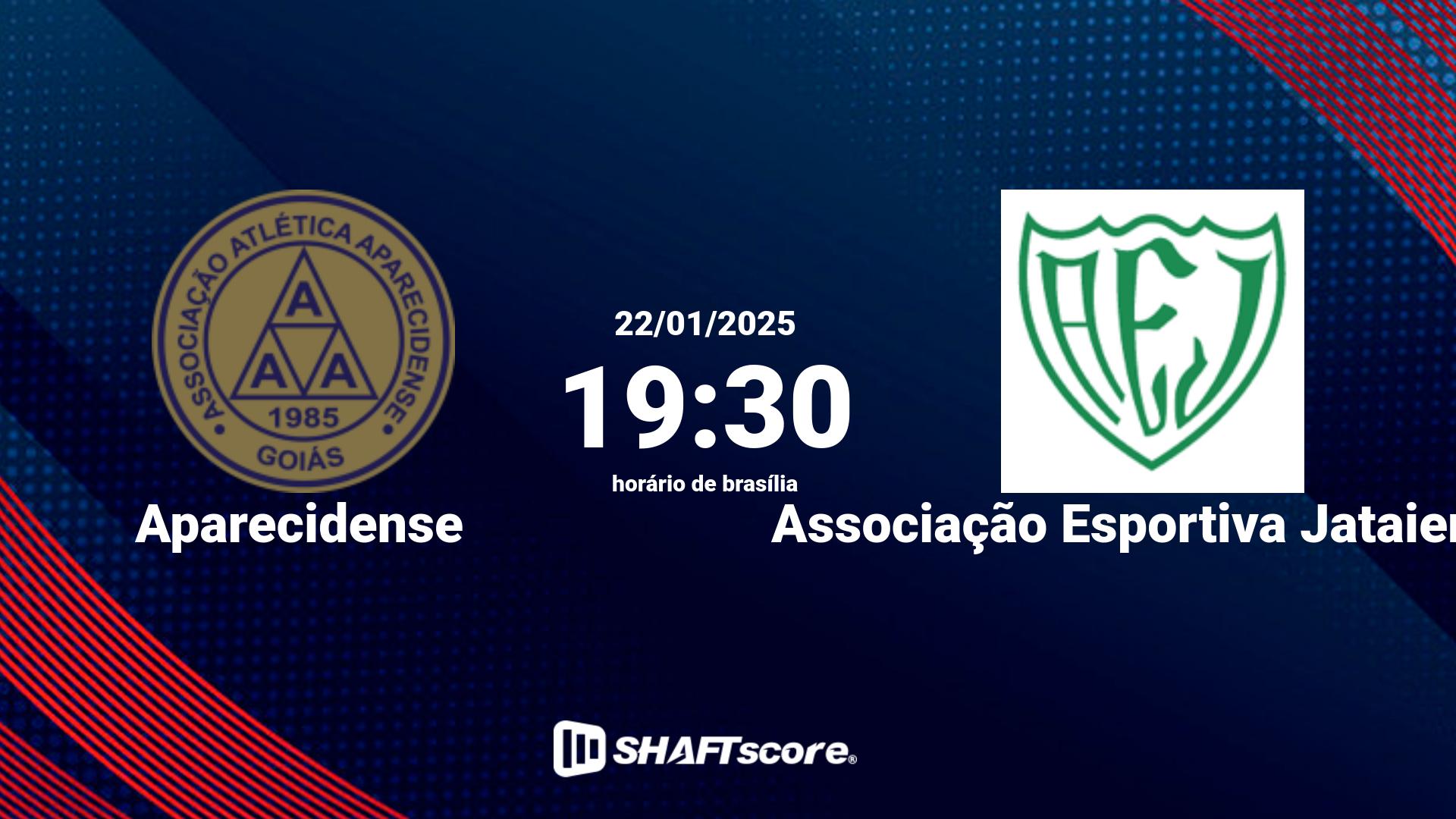 Estatísticas do jogo Aparecidense vs Associação Esportiva Jataiense 22.01 19:30