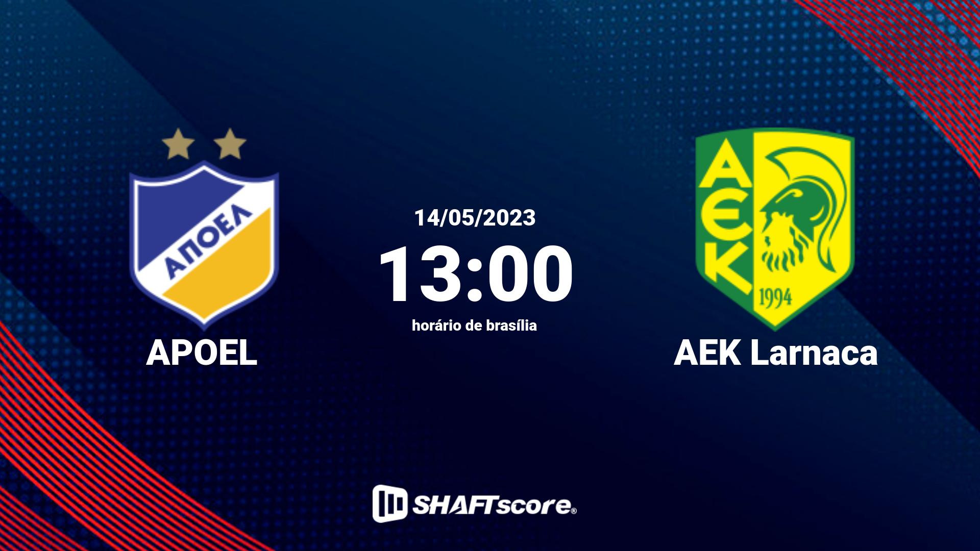 Estatísticas do jogo APOEL vs AEK Larnaca 14.05 13:00