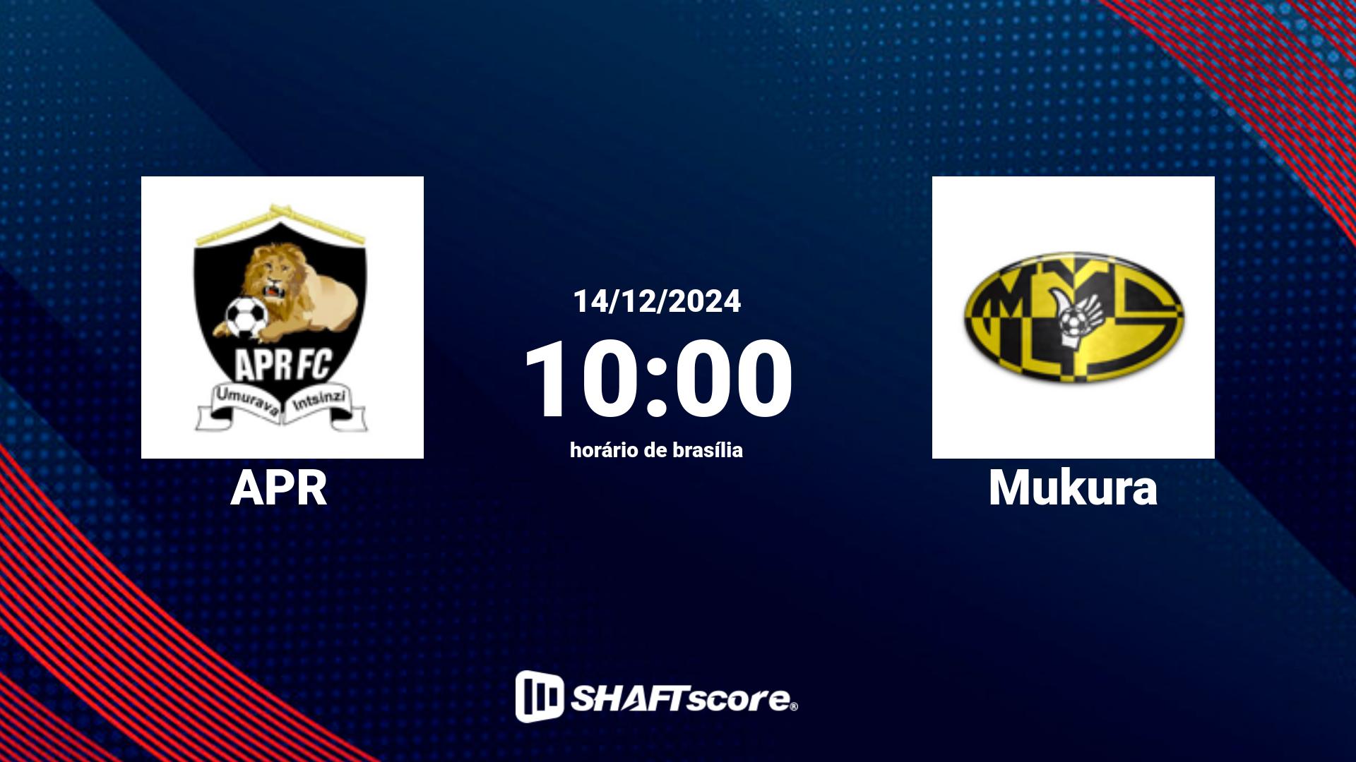 Estatísticas do jogo APR vs Mukura 14.12 10:00