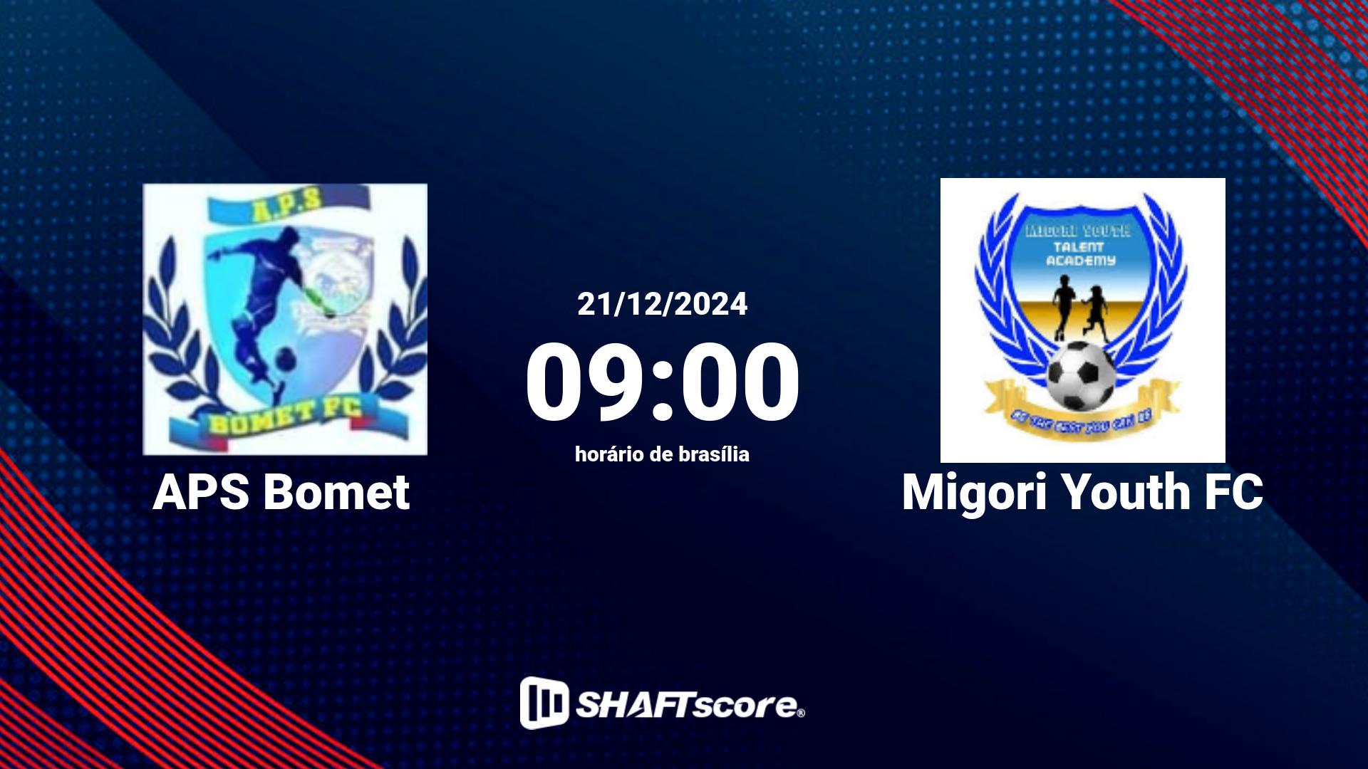 Estatísticas do jogo APS Bomet vs Migori Youth FC 21.12 09:00