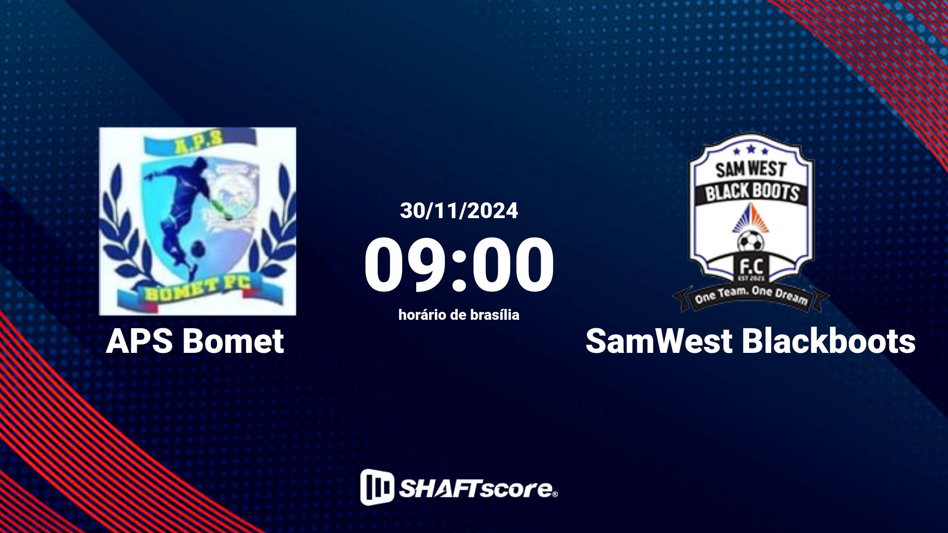 Estatísticas do jogo APS Bomet vs SamWest Blackboots 30.11 09:00