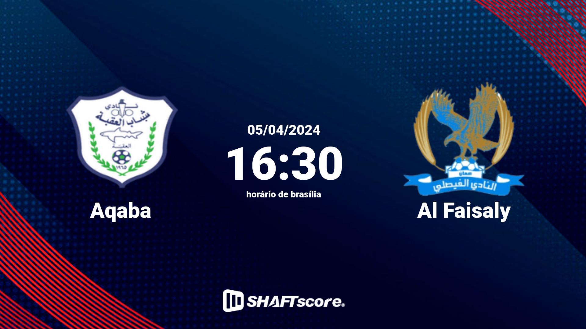 Estatísticas do jogo Aqaba vs Al Faisaly 05.04 16:30