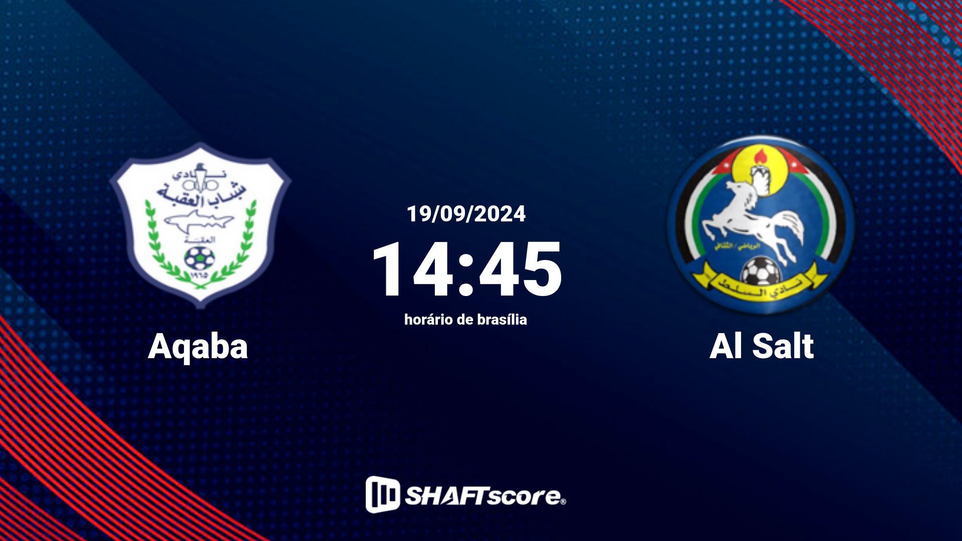 Estatísticas do jogo Aqaba vs Al Salt 19.09 14:45