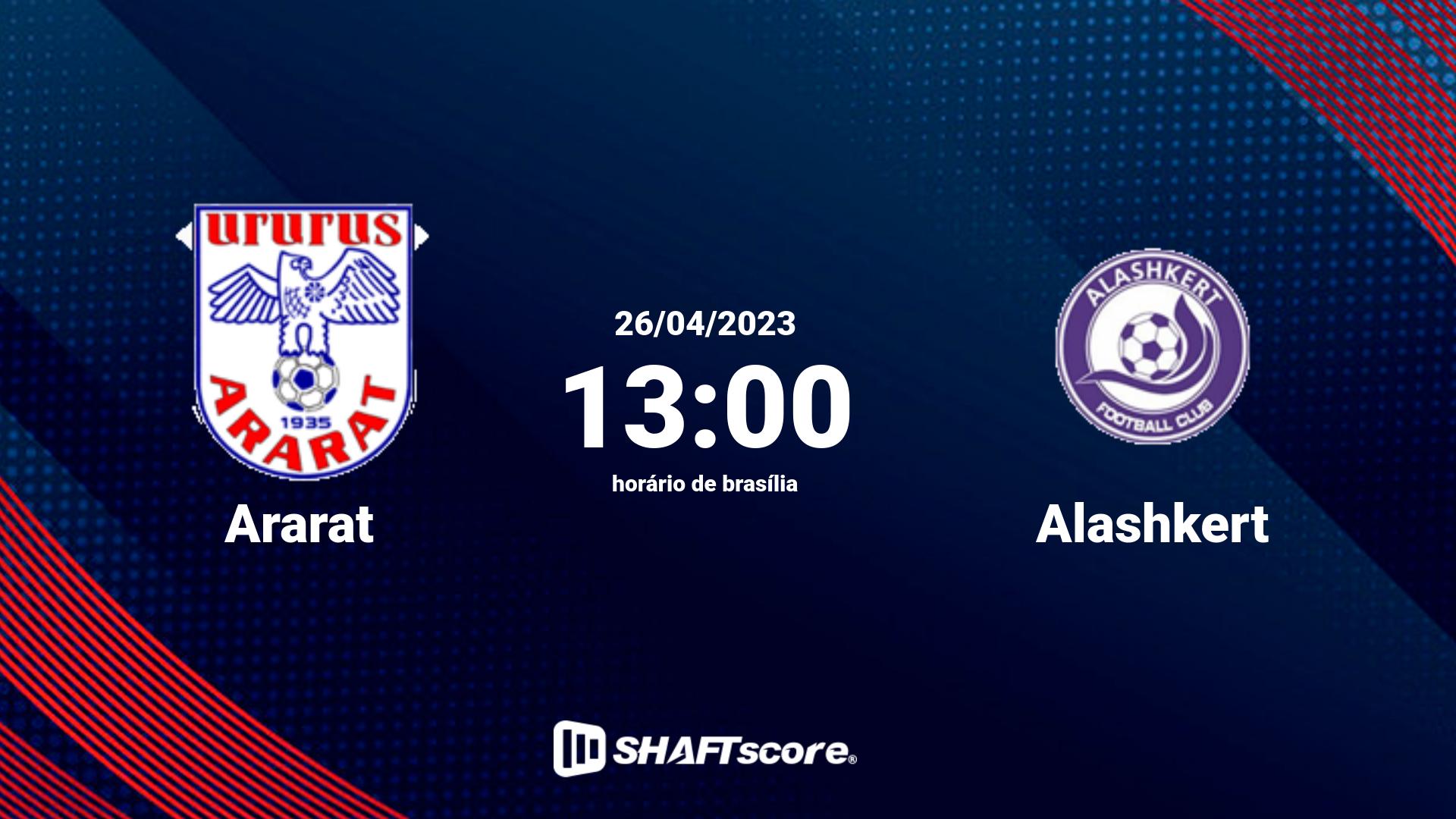 Estatísticas do jogo Ararat vs Alashkert 26.04 13:00