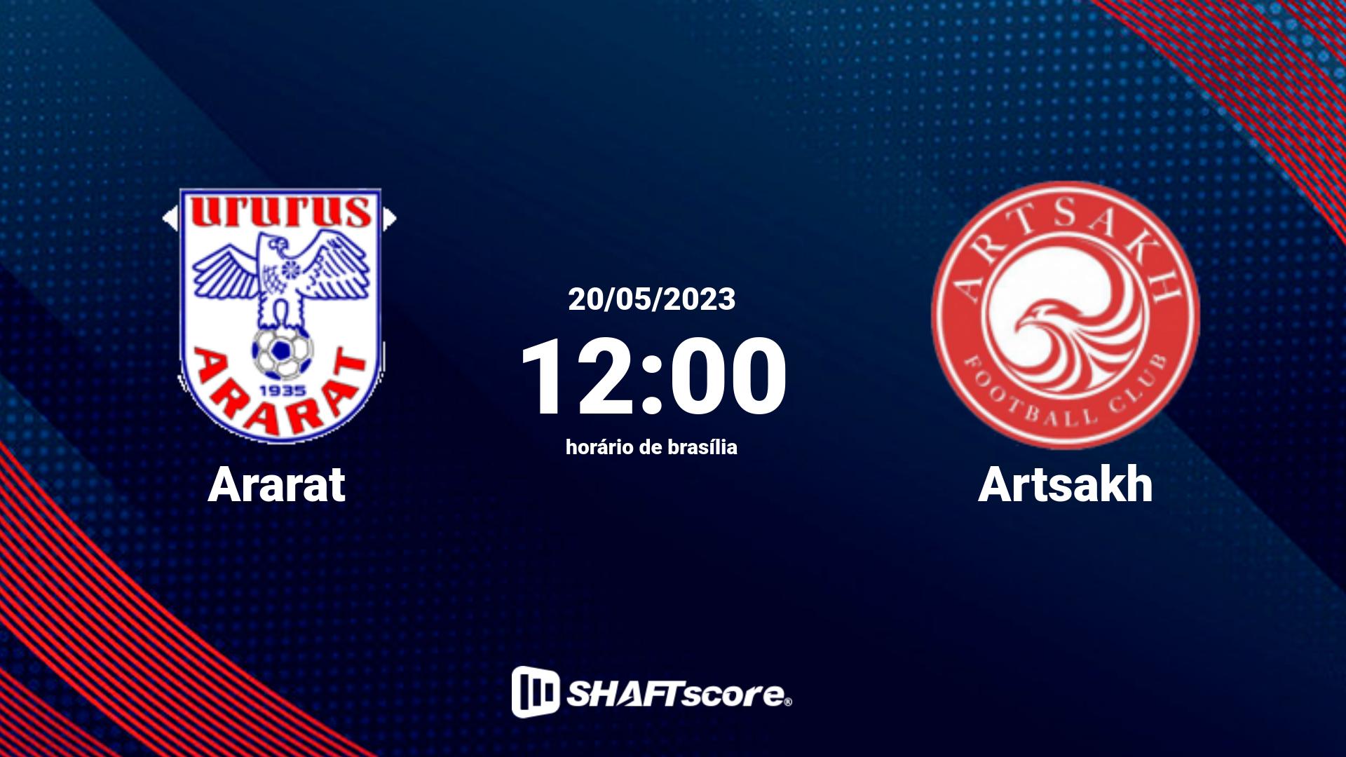 Estatísticas do jogo Ararat vs Artsakh 20.05 12:00