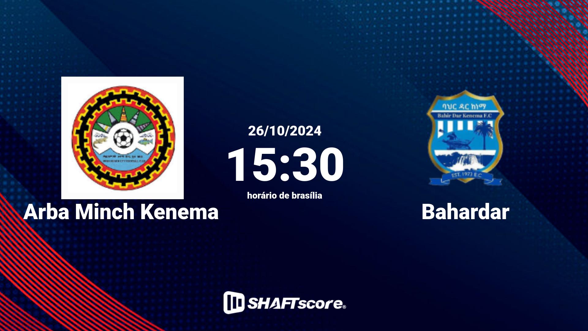 Estatísticas do jogo Arba Minch Kenema vs Bahardar 26.10 15:30