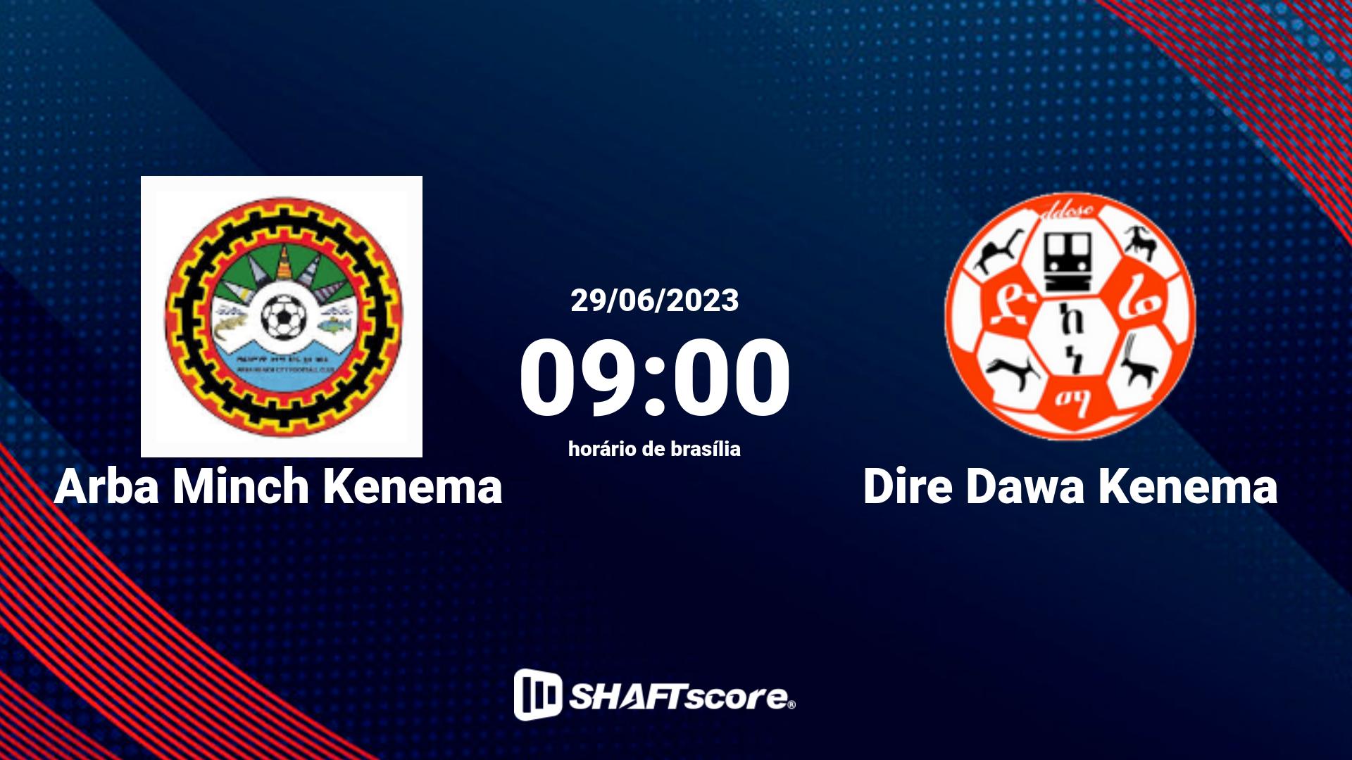 Estatísticas do jogo Arba Minch Kenema vs Dire Dawa Kenema 29.06 09:00