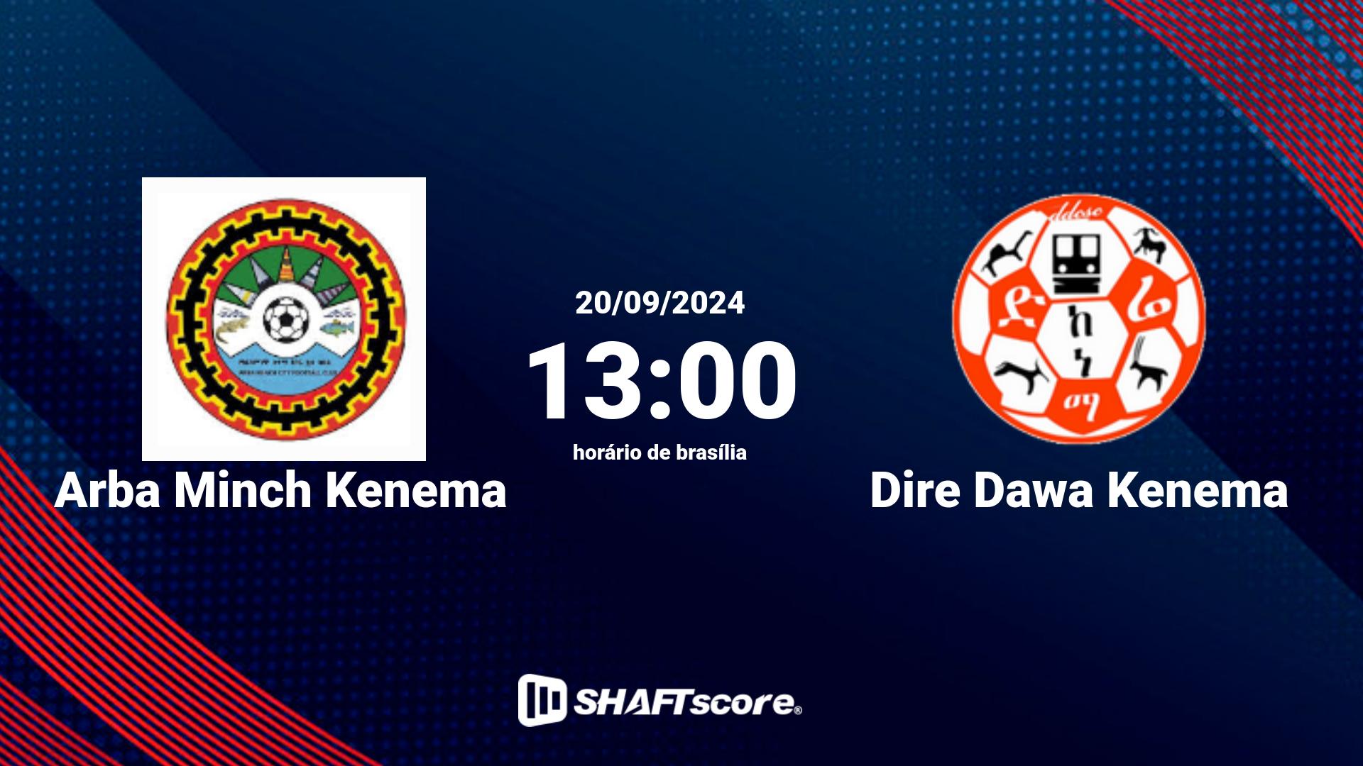 Estatísticas do jogo Arba Minch Kenema vs Dire Dawa Kenema 20.09 13:00