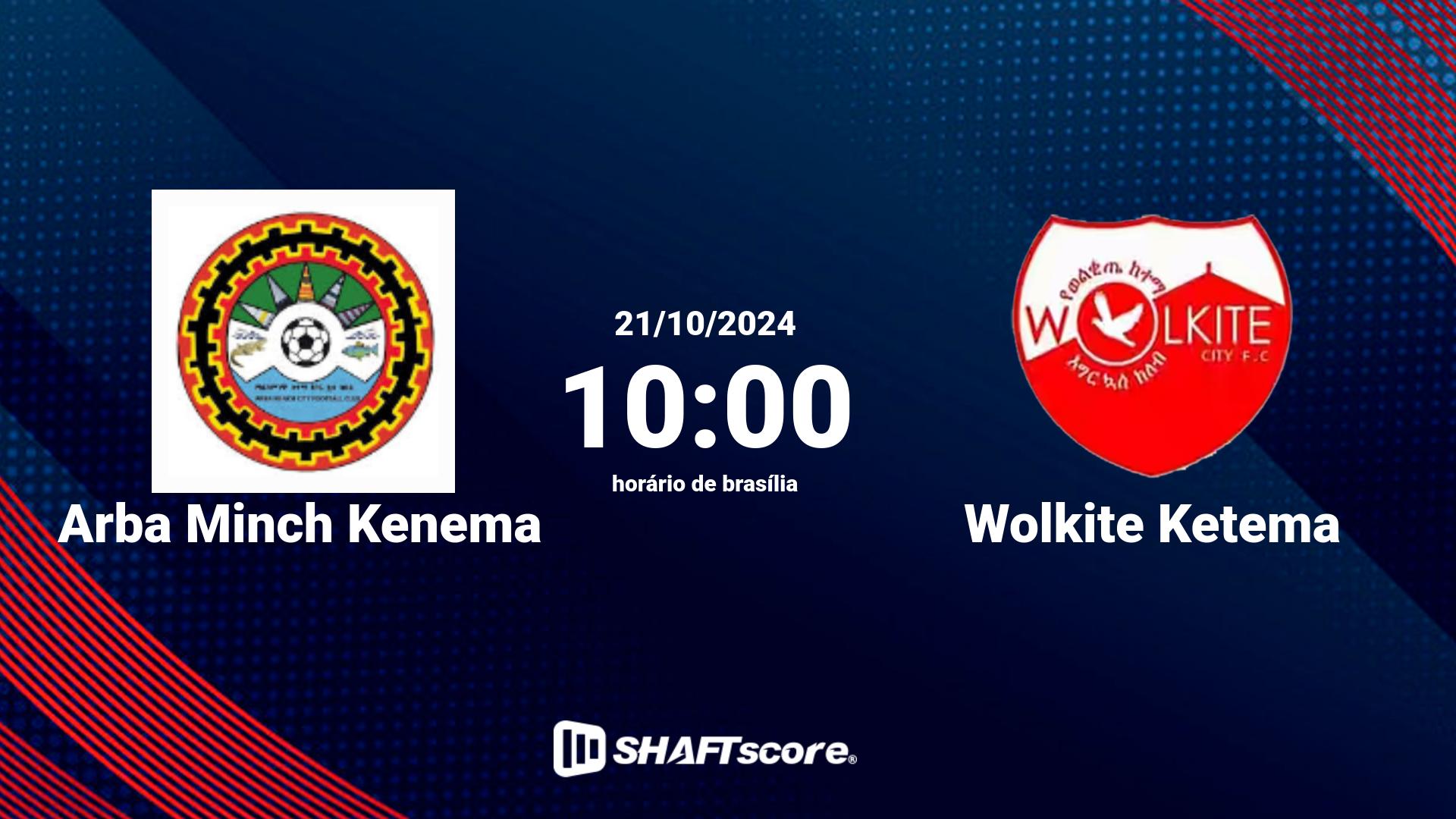 Estatísticas do jogo Arba Minch Kenema vs Wolkite Ketema 21.10 10:00