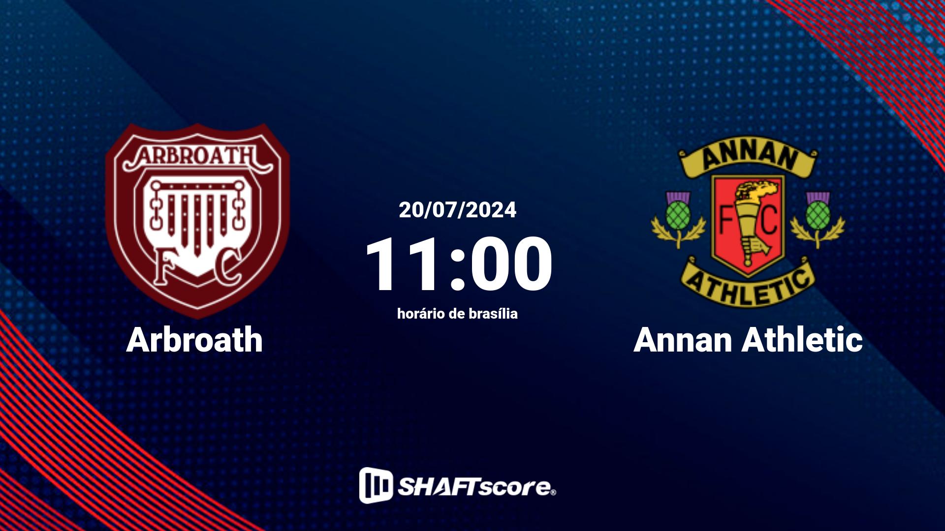 Estatísticas do jogo Arbroath vs Annan Athletic 20.07 11:00