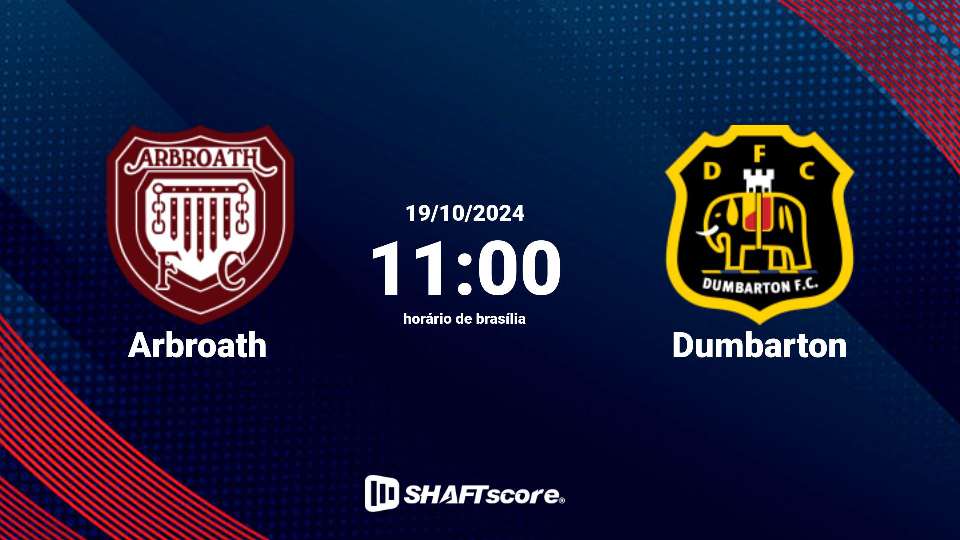 Estatísticas do jogo Arbroath vs Dumbarton 19.10 11:00