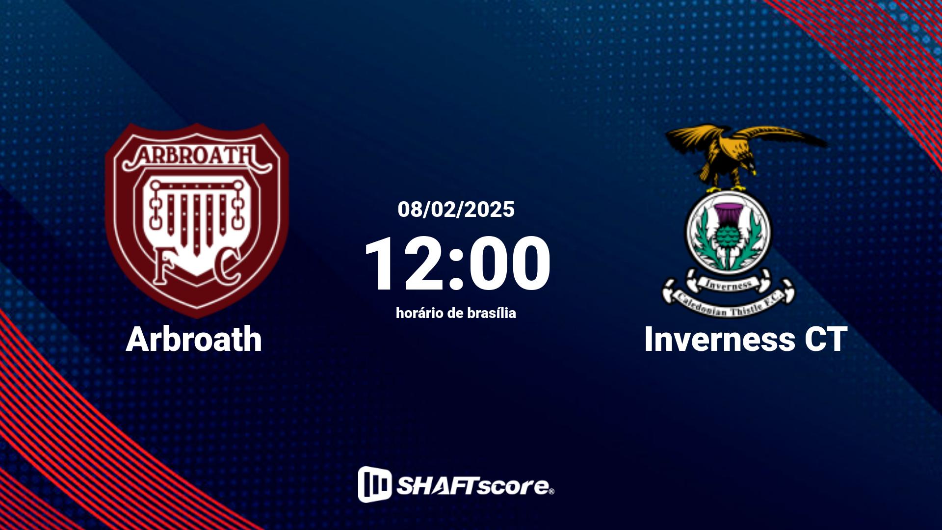 Estatísticas do jogo Arbroath vs Inverness CT 08.02 12:00