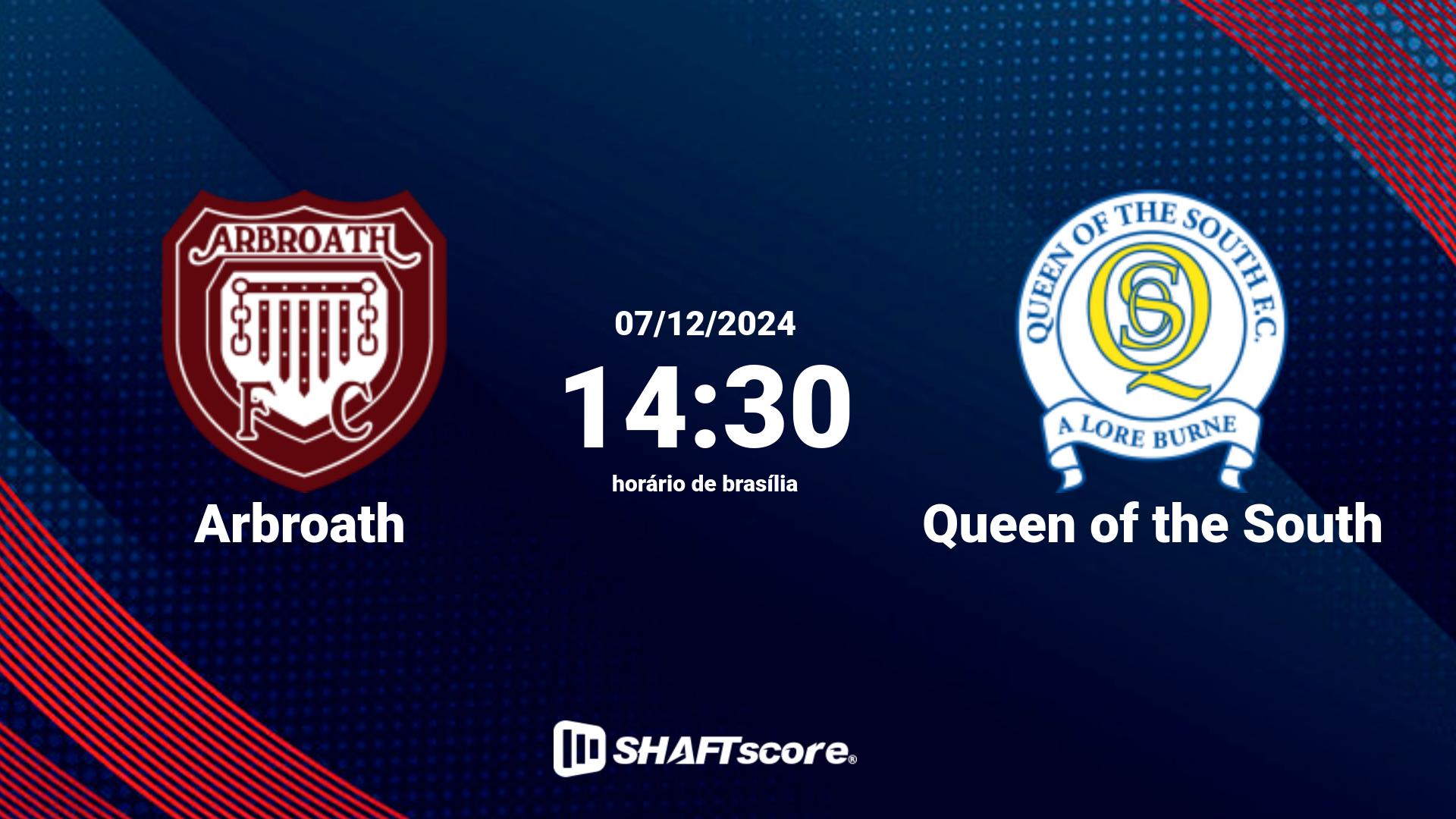 Estatísticas do jogo Arbroath vs Queen of the South 07.12 14:30