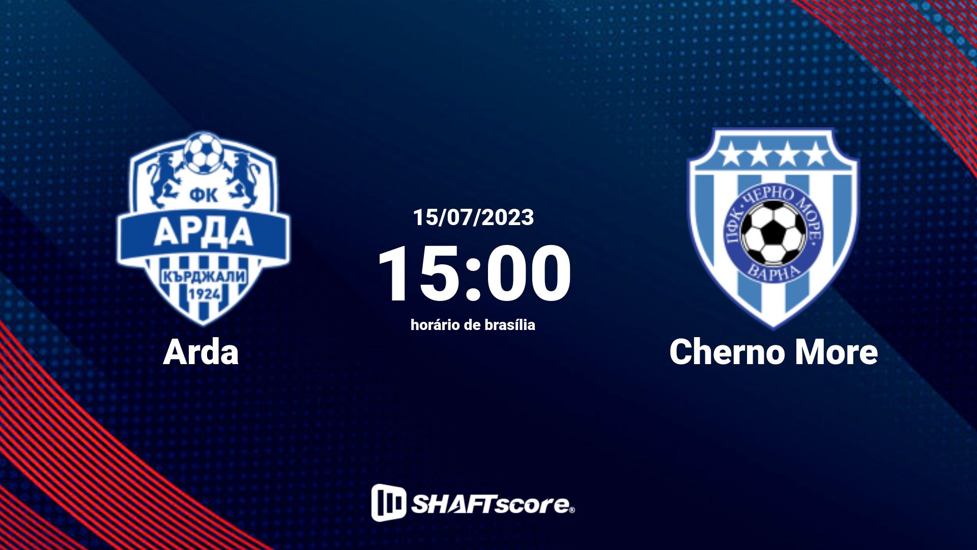 Estatísticas do jogo Arda vs Cherno More 15.07 15:00