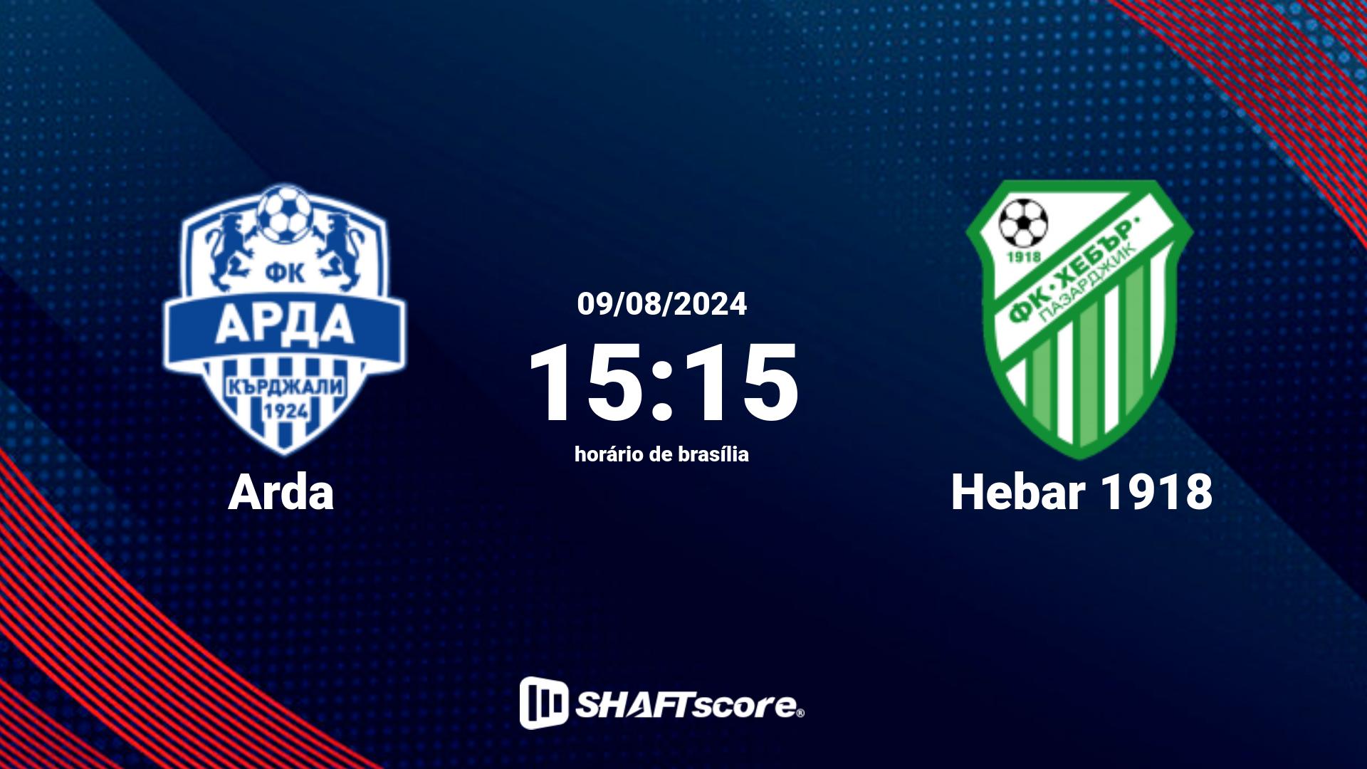 Estatísticas do jogo Arda vs Hebar 1918 09.08 15:15