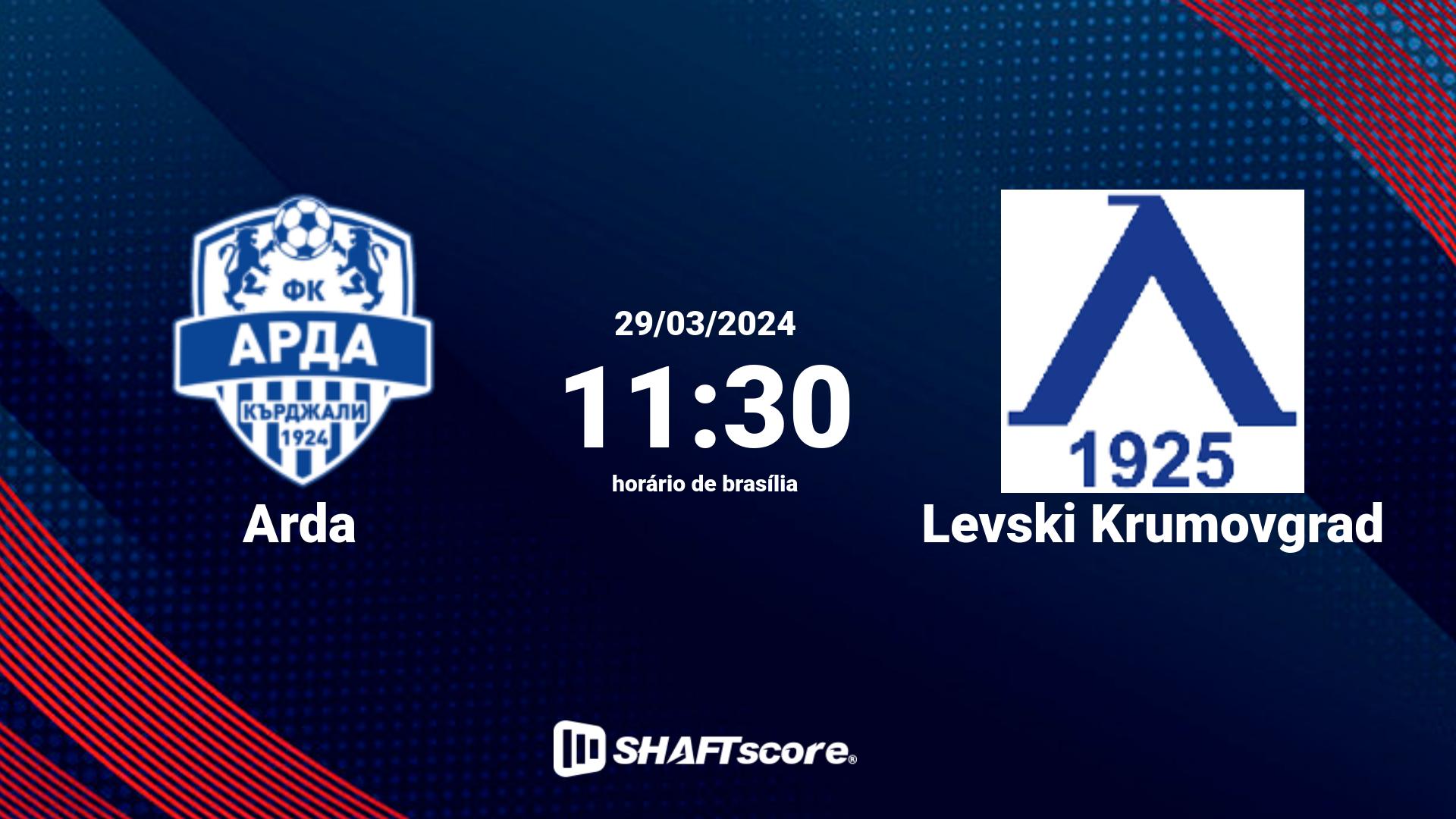 Estatísticas do jogo Arda vs Levski Krumovgrad 29.03 11:30