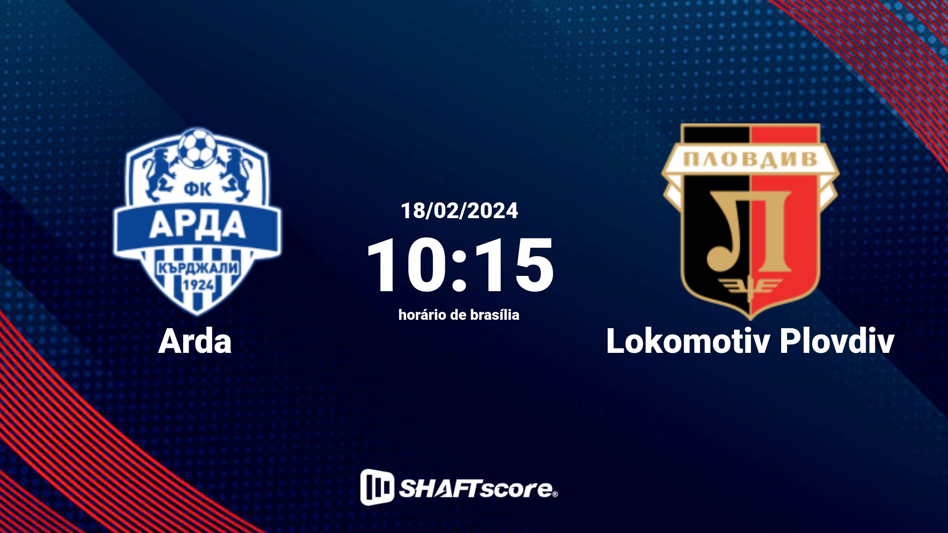 Estatísticas do jogo Arda vs Lokomotiv Plovdiv 18.02 10:15