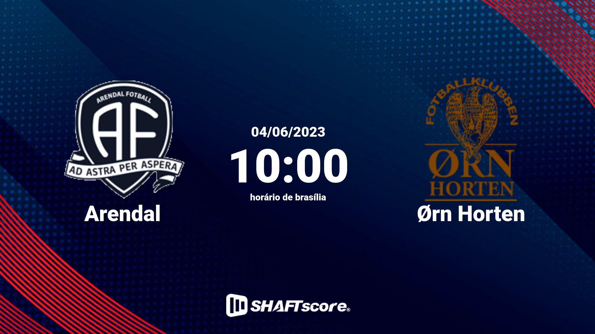 Estatísticas do jogo Arendal vs Ørn Horten 04.06 10:00