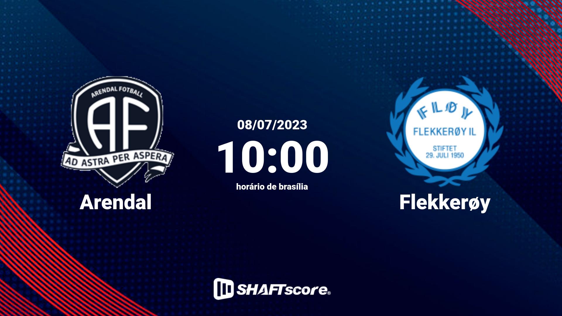 Estatísticas do jogo Arendal vs Flekkerøy 08.07 10:00