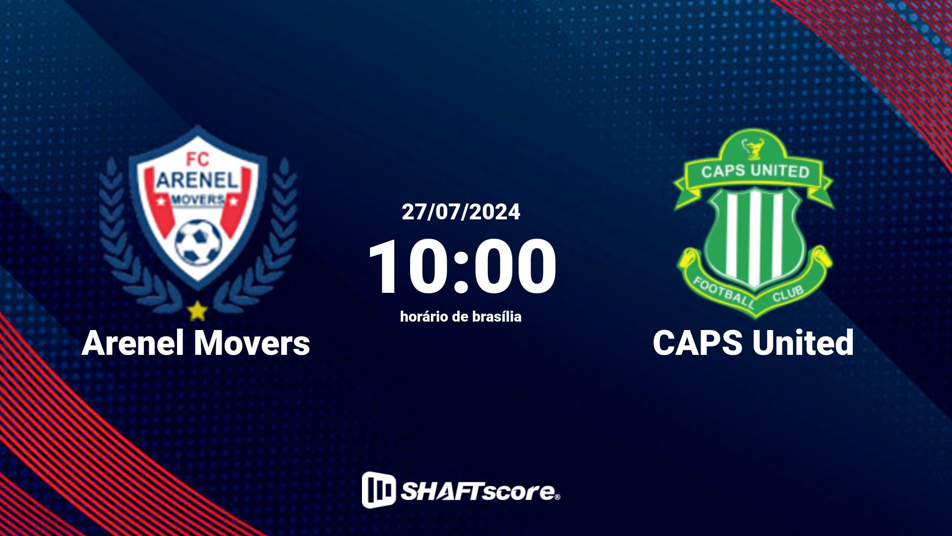 Estatísticas do jogo Arenel Movers vs CAPS United 27.07 10:00