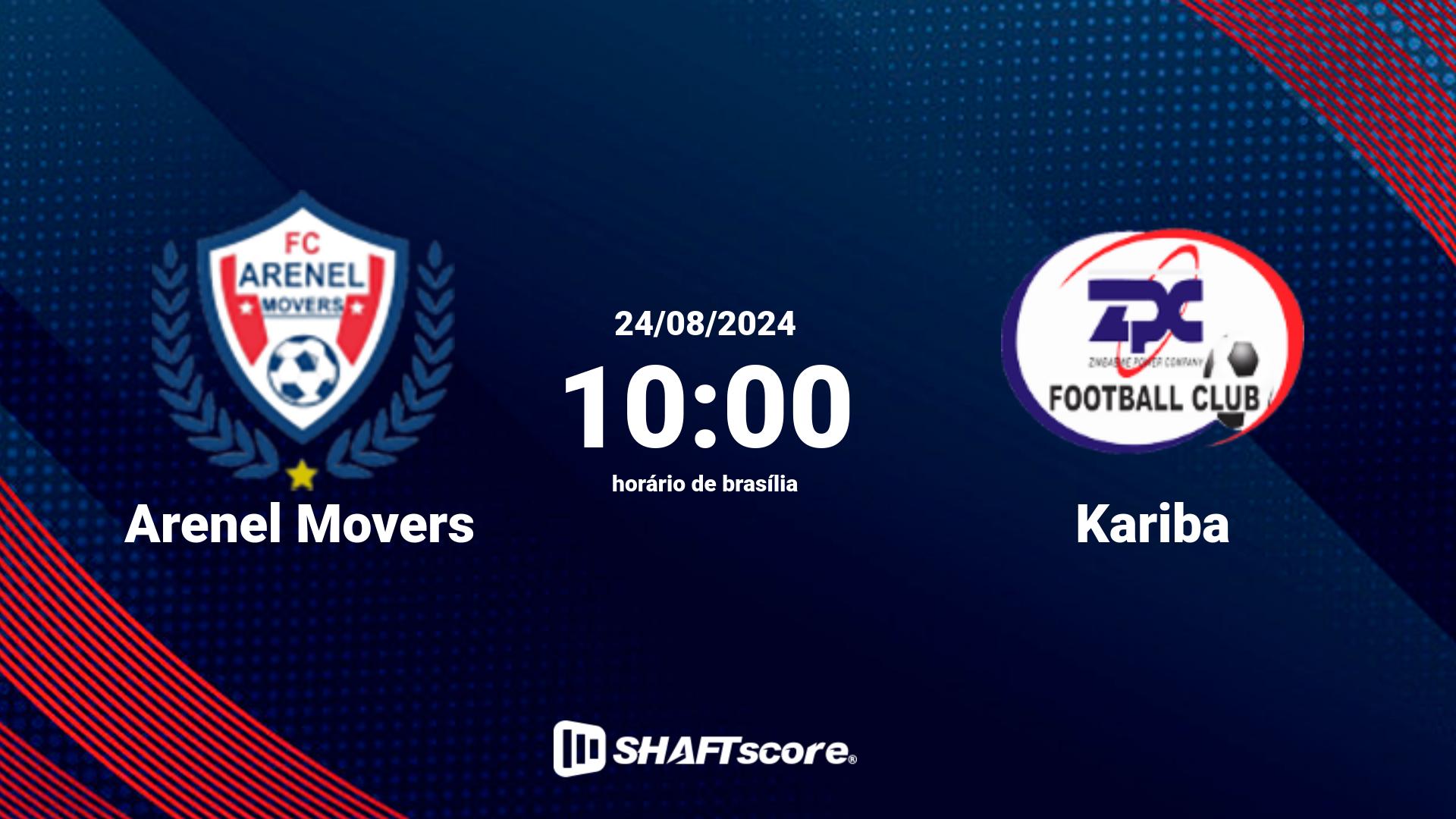 Estatísticas do jogo Arenel Movers vs Kariba 24.08 10:00